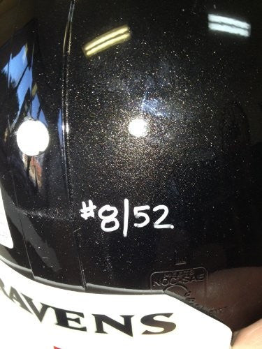 Ray Lewis Autographed Baltimore Ravens Helmet - Limited Edition of 52 with Face Mask & Visor - Perfect for NFL Collectors, Sports Memorabilia Displays & Ravens Fan Gifts