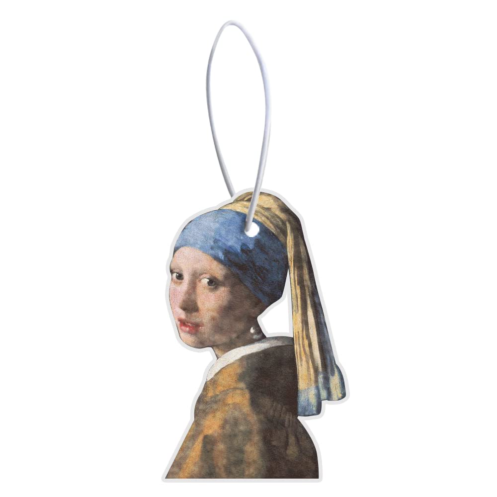 Girl With The Pearl Earring Car Air Freshener - Elegant Mirror Hanging Accessory & Rear View Mirror Pendant - Long-Lasting Car Scents for Fresh Interior - Perfect for Commuting, Road Trips & Gifts