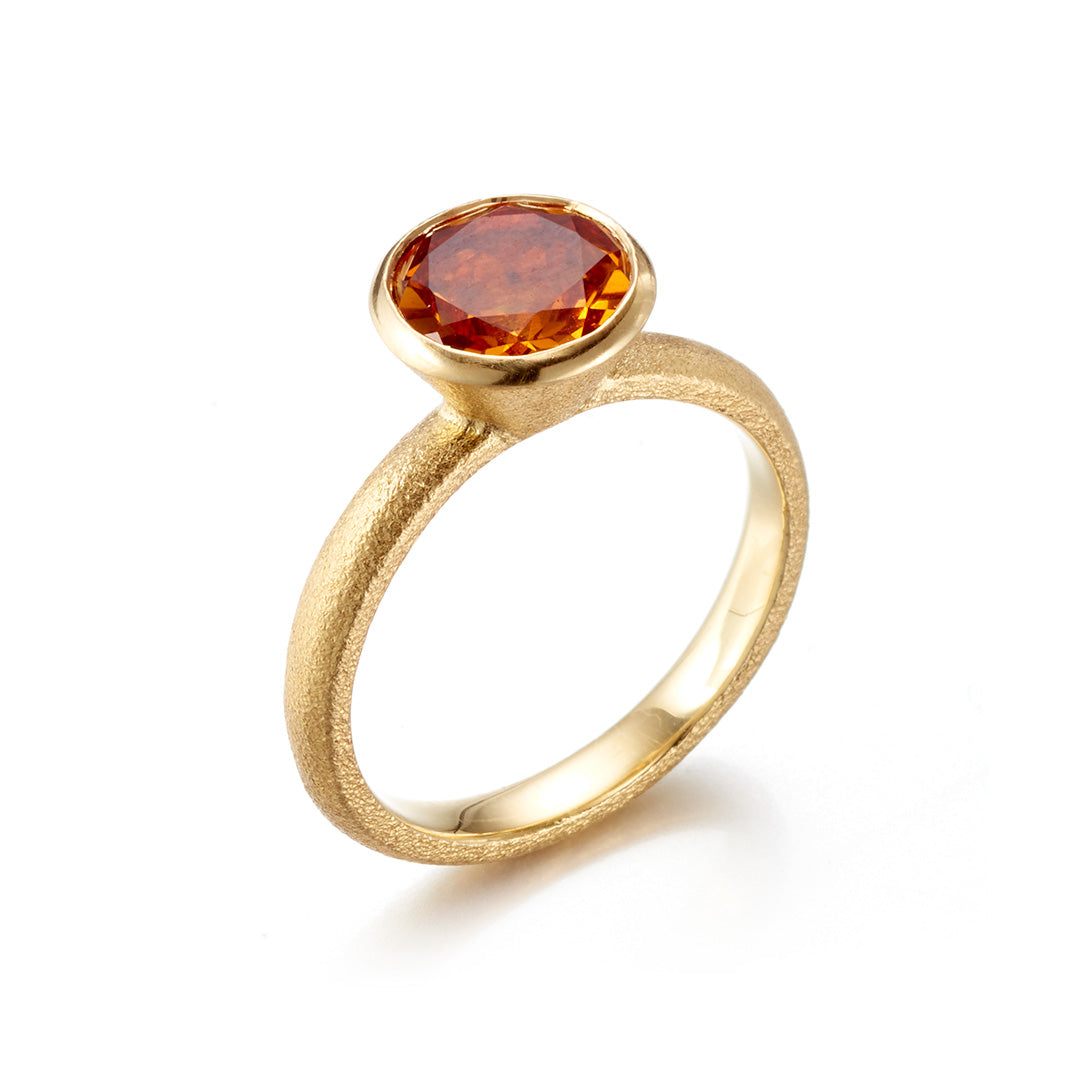 Natural Orange Citrine Gemstone Aspen Ring for Women - Elegant Bohemian Jewelry for Everyday Wear & Special Occasions