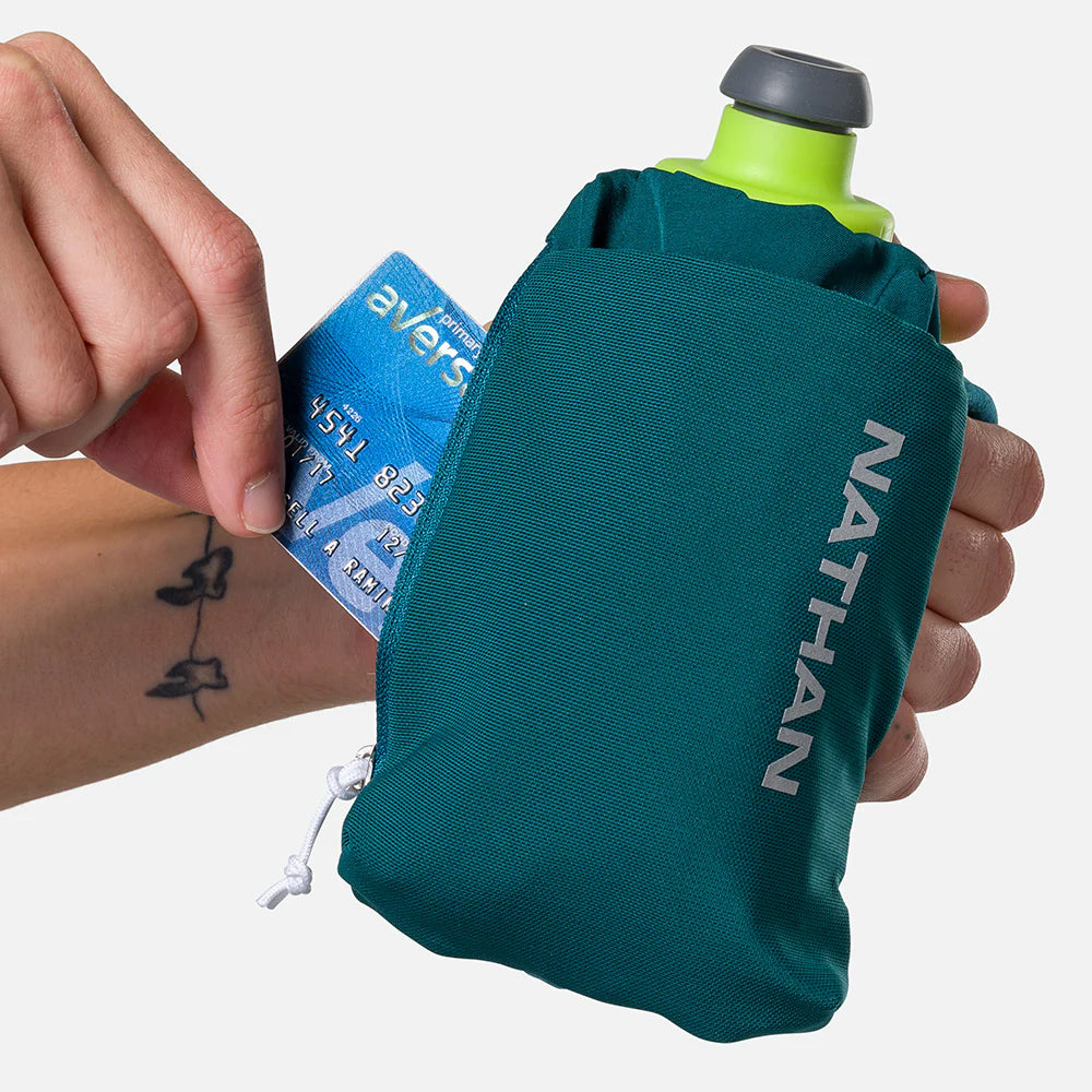 SpeedDraw 2 Insulated Stainless Steel Flask 12oz - Deep Teal & Reflective Silver - Leakproof Travel Flask for Whiskey, Bourbon & Liquor - Perfect for Camping, Hiking & Outdoor Adventures