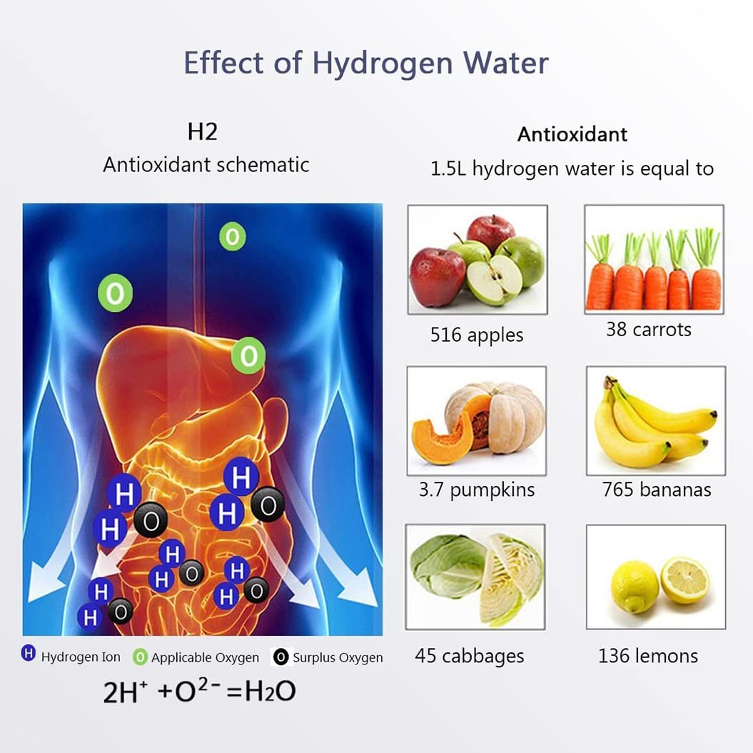 Portable Hydrogen-Rich Water Bottle with SPE PEM Technology - USB Rechargeable Alkaline Water Ionizer Generator for Home, Travel & Gym - Glass Hydrogen Water Cup for Detox & Hydration - Perfect for Daily Wellness, Outdoor Activities & Office Use