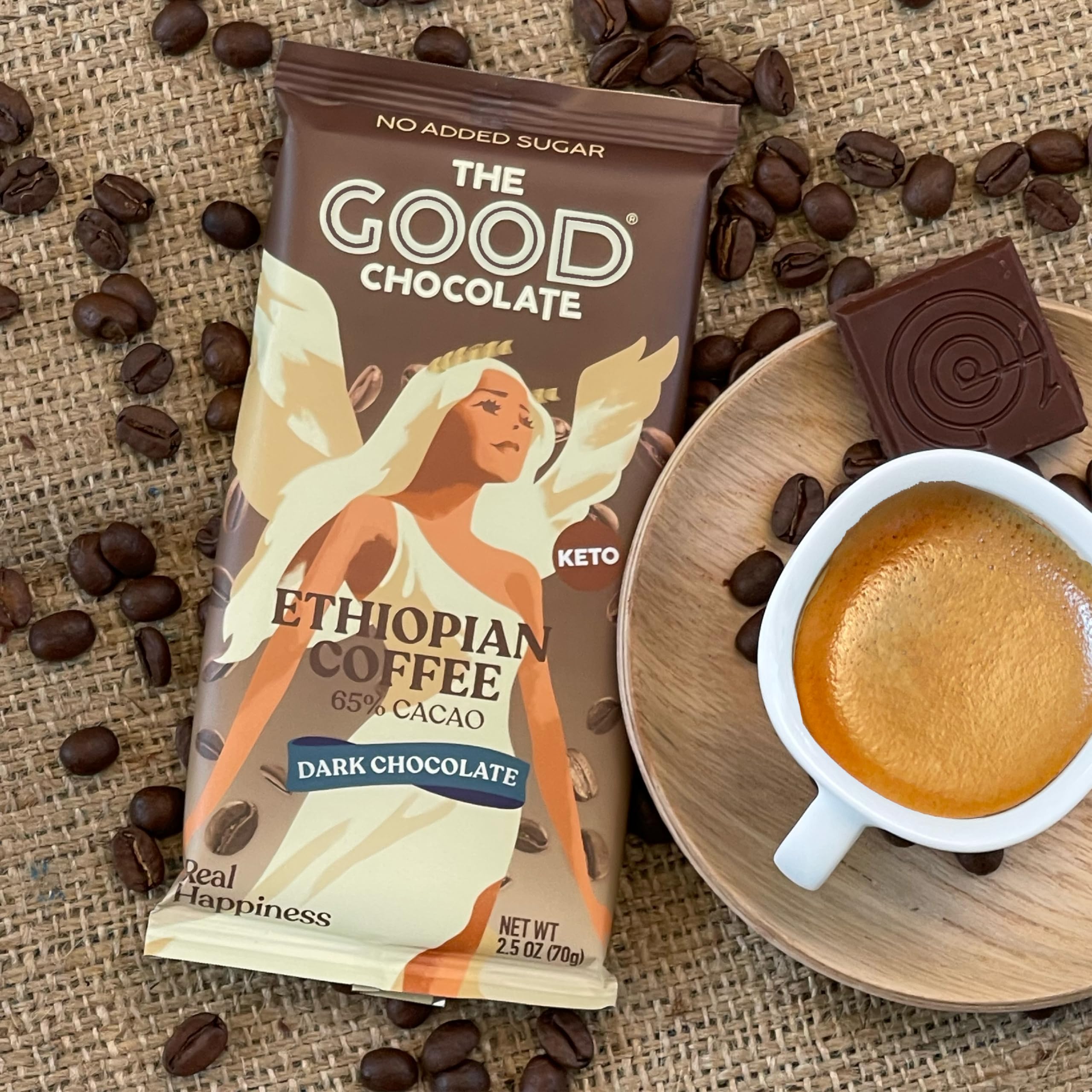 Keto Dark Chocolate Coffee Bars - Zero Sugar, Low Carb, Non-GMO - Healthy Keto Snack for Weight Loss & Energy Boost - Perfect for Office, Gym & Travel (1 Bar)
