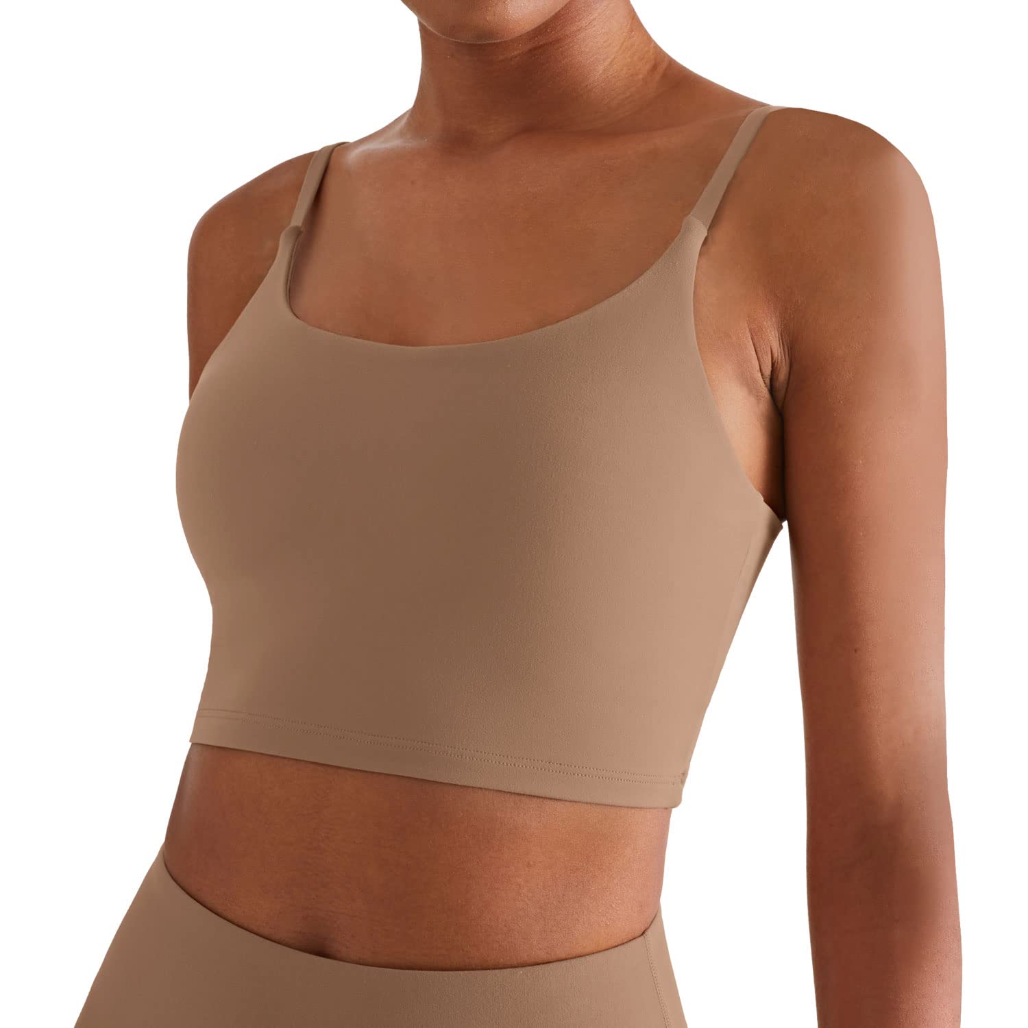Altiland Women's Cami Sports Bra - Seamless Workout Tank Top for Yoga, Running & Gym - Comfortable Athletic Crop Top Brami - Perfect for Fitness, Lounge & Everyday Wear