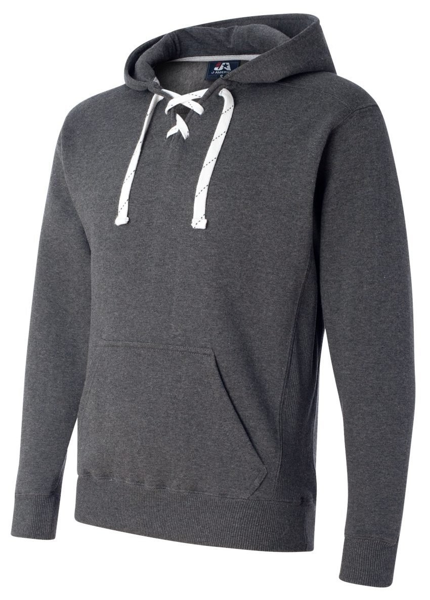 J. America NCAA Men's Sports Lace-Up Hoodie Sweatshirt - Comfortable & Stylish for College Fans, Game Day & Casual Wear