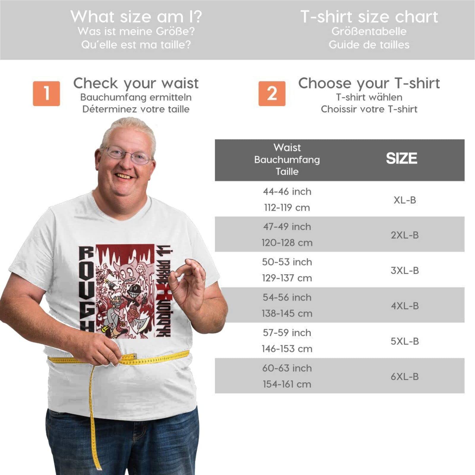 Lil Darkie Oversized Cotton T-Shirt for Men - Big & Tall Short Sleeve Tee in White | Streetwear, Hip Hop Fashion & Casual Wear