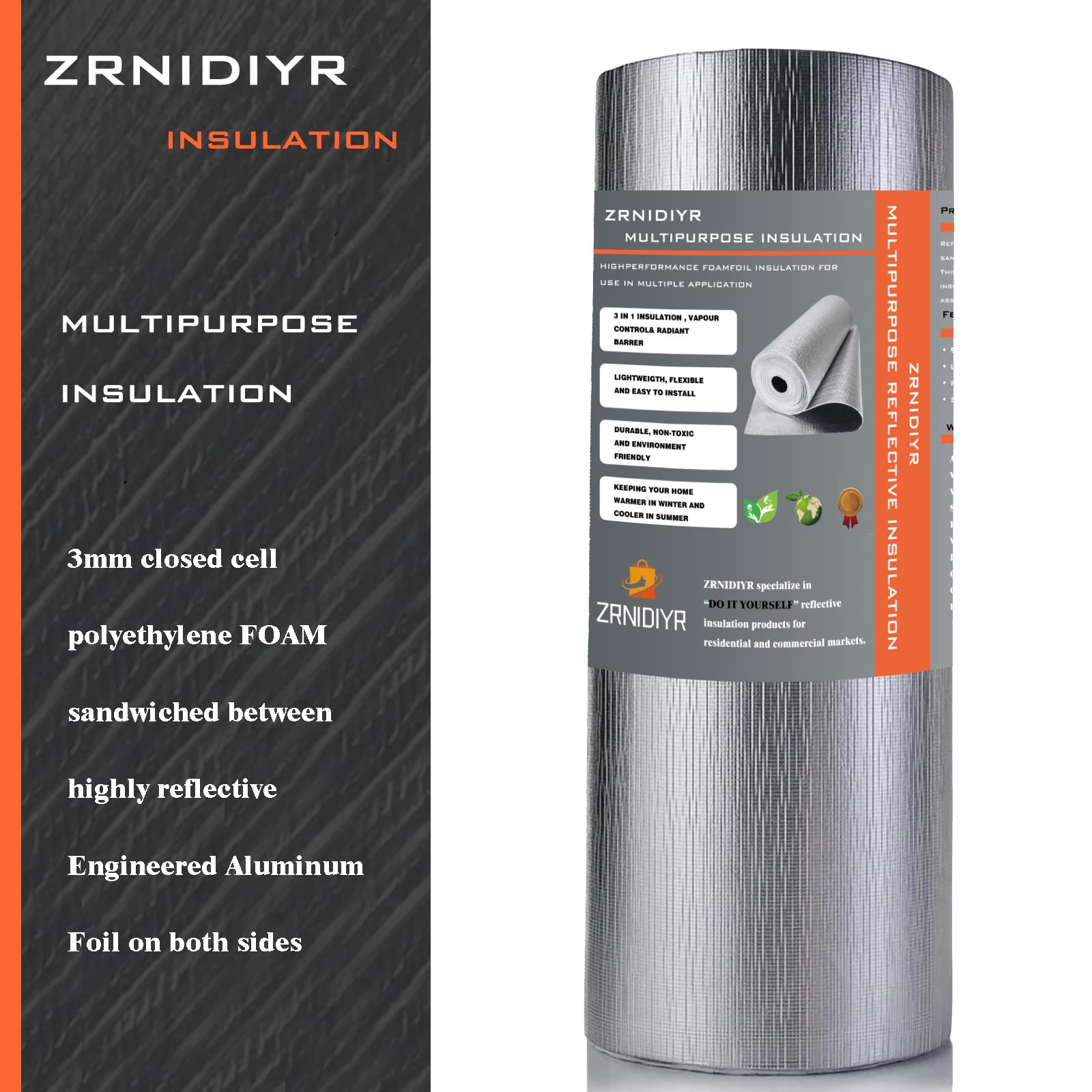 3mm Reflective Foil Insulation Roll (24