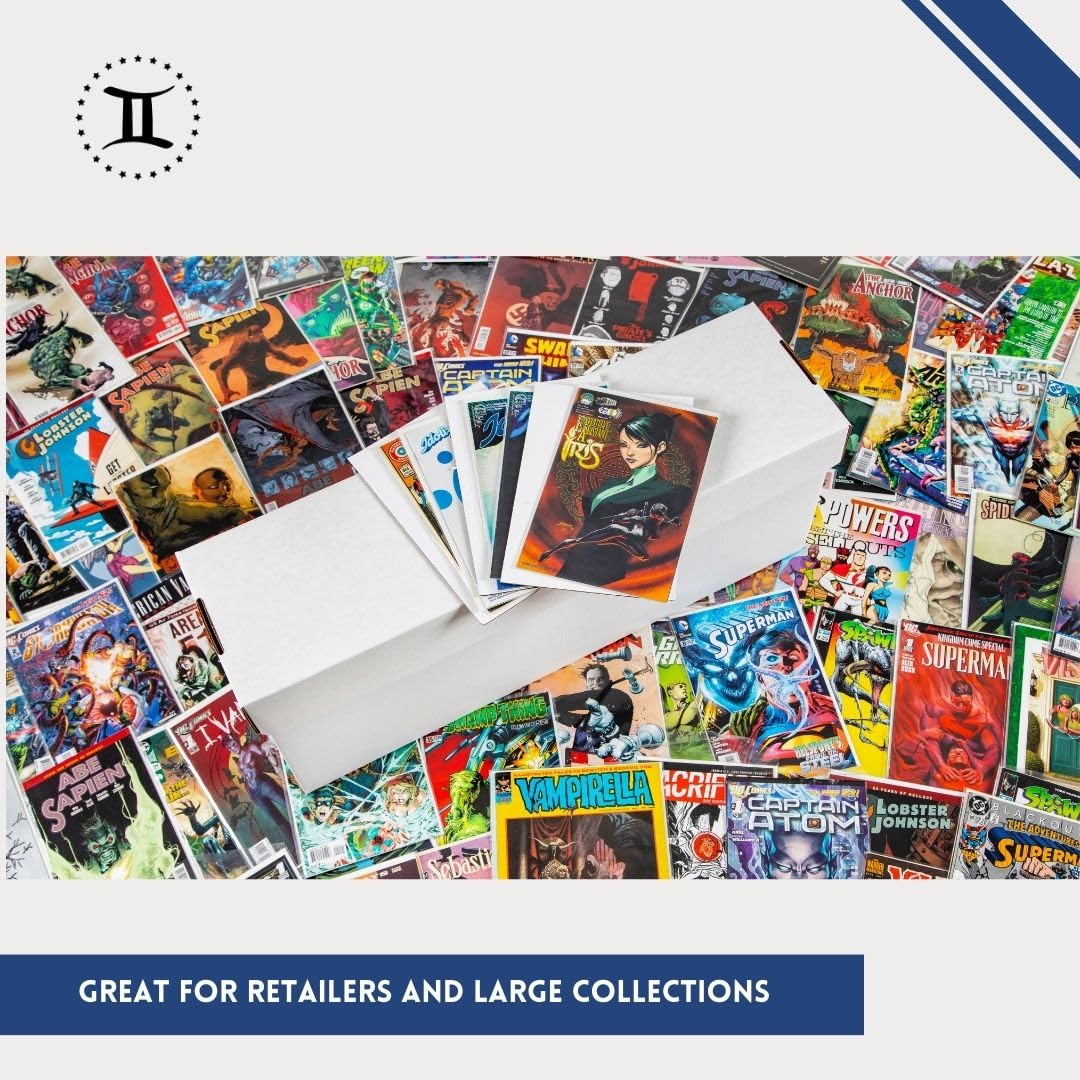 Gemini Comic Book Box Dividers - Pack of 100 Cardboard Dividers for Comic Book Storage Boxes | Bulk Comic Book Supplies for Retailers & Collectors | Compatible with Gemini Comic Book Mailers | Perfect for Comic Book Organization, Retail Display & Collectible Storage