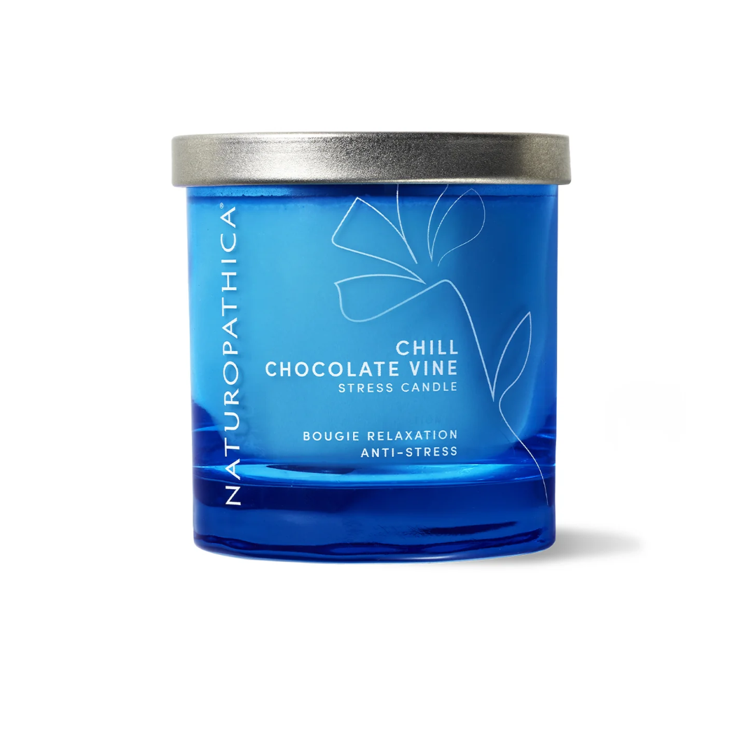 Naturopathica Chill Chocolate Vine Stress Relief Candle - Aromatherapy Scented Soy Wax Candle for Relaxation, Meditation & Home Spa