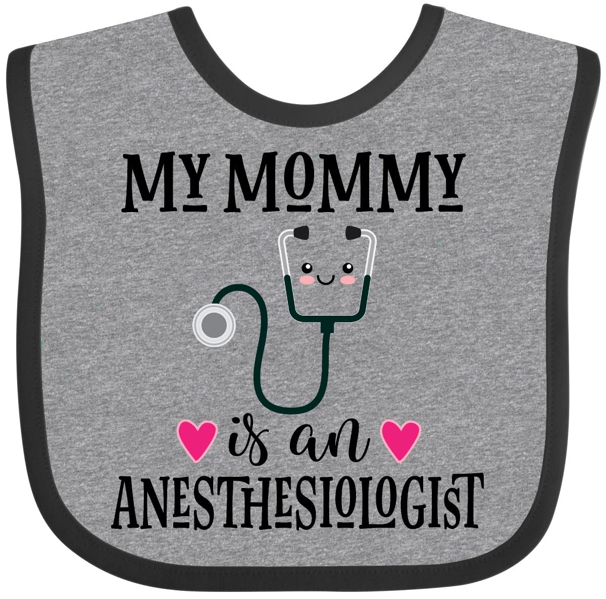 Inktastic Funny Anesthesiologist Mom Baby Gift - Cute & Soft Baby Bib for Feeding, Drool Control & Playtime - Perfect Newborn Gift for Doctor Moms