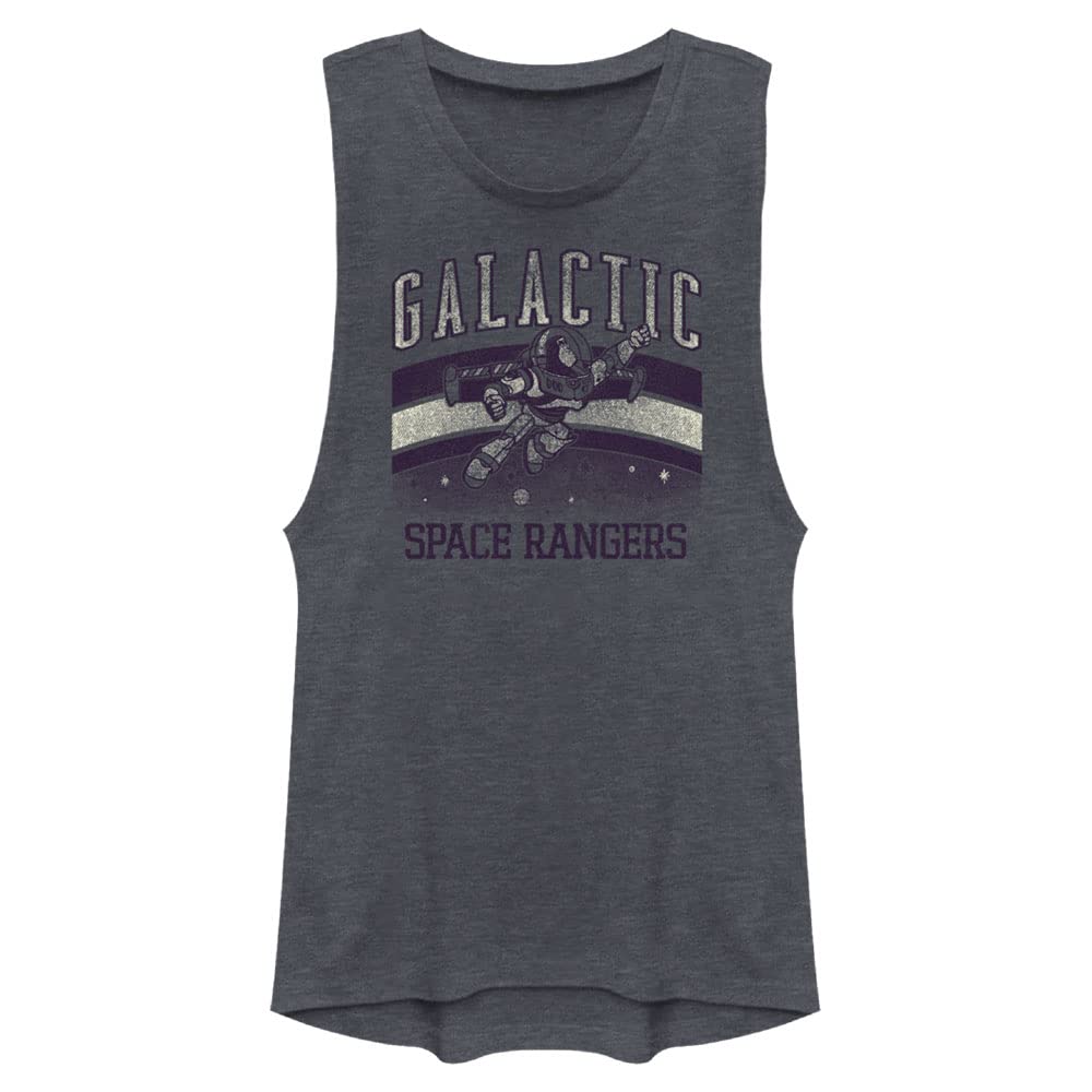 Disney Toy Story Infinity League Women's Muscle Tank Top - Buzz Lightyear Graphic Tee for Women, Comfortable Workout Shirts, Gym & Yoga Apparel, Casual Summer Fashion