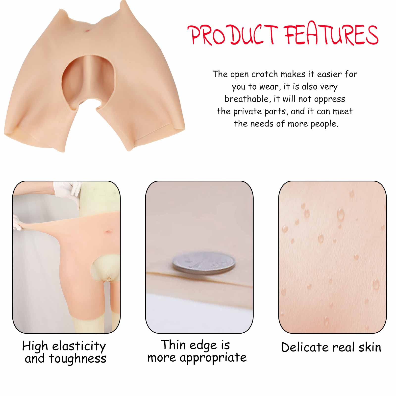 Realistic Silicone Butt Padded Shorts - Push Up & Shape Enhancer for Cosplay, Crossdressing, and Sissy Control - Comfortable & Discreet Underwear for Daily Wear or Special Occasions