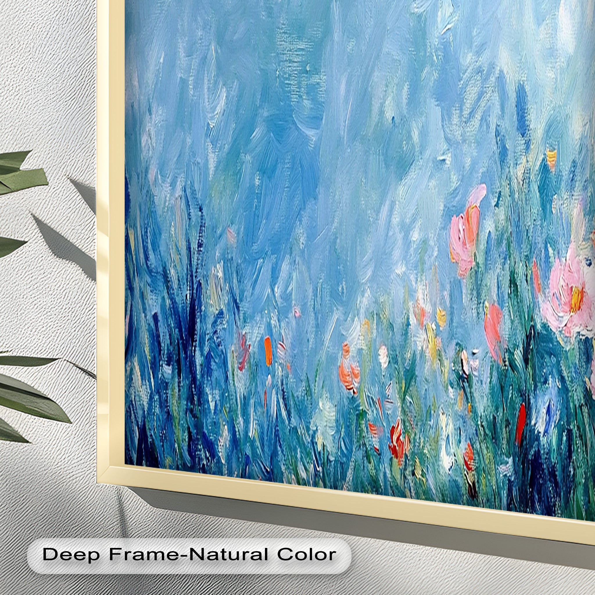 Abstract Floral Impressionist Oil Painting - Handmade Canvas Wall Art for Living Room, Bedroom & Office Decor