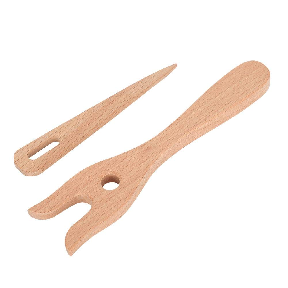 Wooden Knitting Fork Set with Needle for DIY Bracelets & Necklaces - Crafting & Weaving Tools