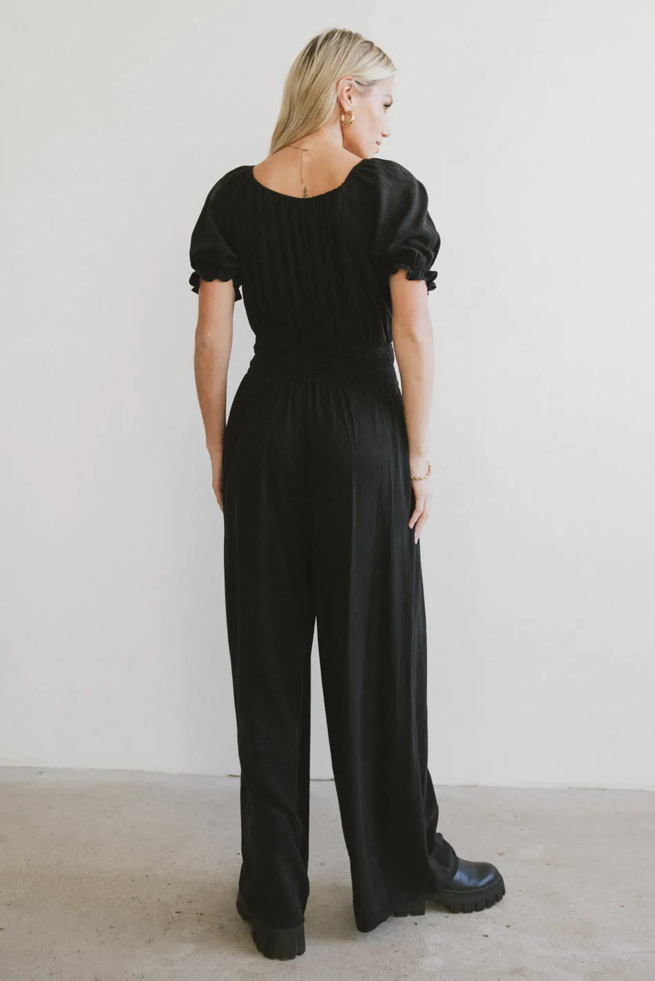 Marnie Elastic Waist Jumpsuit for Women - Comfortable Stretchy Casual Romper with Pockets | Perfect for Travel, Summer Outfits & Lounge Wear (Final Sale)