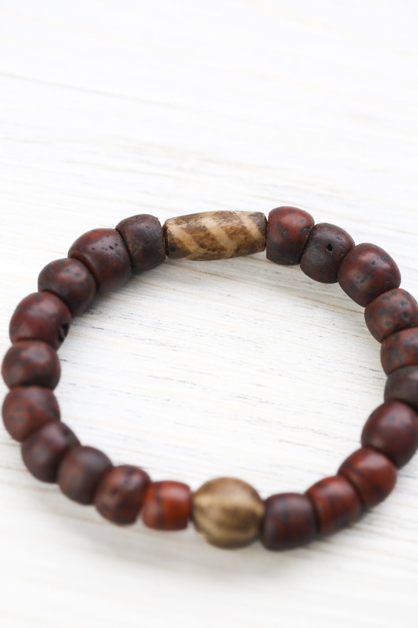 Antique Tibetan Bodhi & Pumtek Thunderbolt Bracelet - Handmade Buddhist Mala Beads for Meditation, Yoga & Spiritual Protection - Perfect Gift for Mindfulness Practitioners