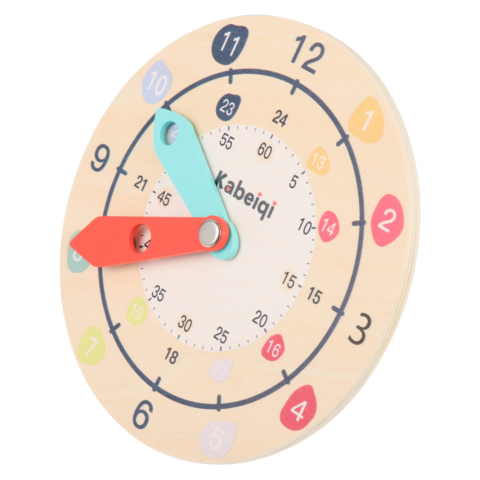 Educational Wooden Clock Toy for Kids - Cartoon Gear Puzzle Learning Clock, Toddler & Pupil Teaching Tool - Perfect for Classroom, Homeschool & Playtime