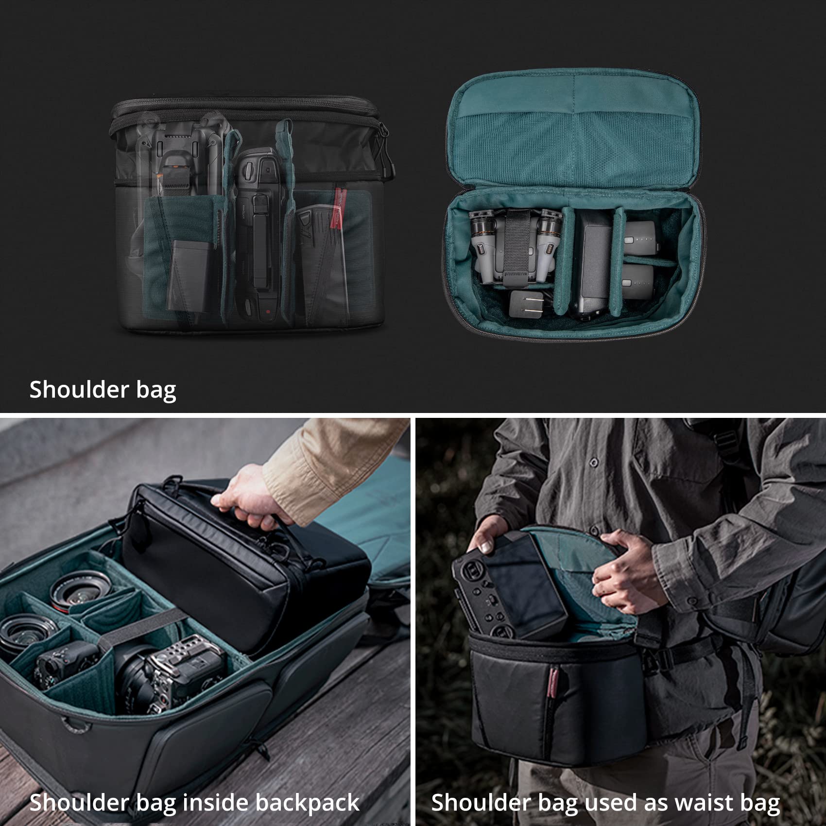 PGYTECH OneMo 2 25L-33L Waterproof Camera Backpack with Detachable Shoulder Bag - DSLR Backpack for Canon/Nikon/Sony, Drone Backpack for DJI Mini 3 Pro/Mavic 3/FPV - Perfect for Travel, Hiking & Professional Photography