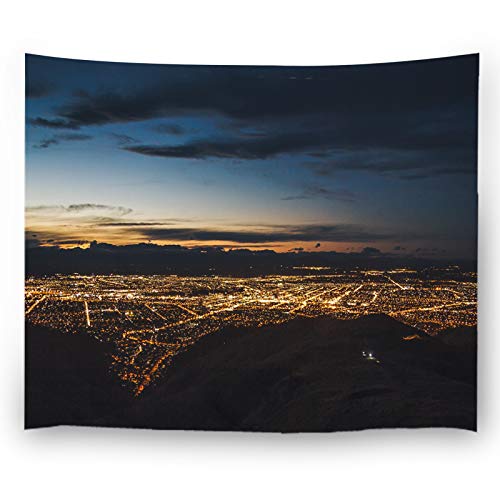 Misscc Wall Art Tapestry - Christchurch Nightscape Pattern Home Decor for Bedroom & Living Room | Bohemian Wall Hanging for Dorm, Apartment, Festival Decor