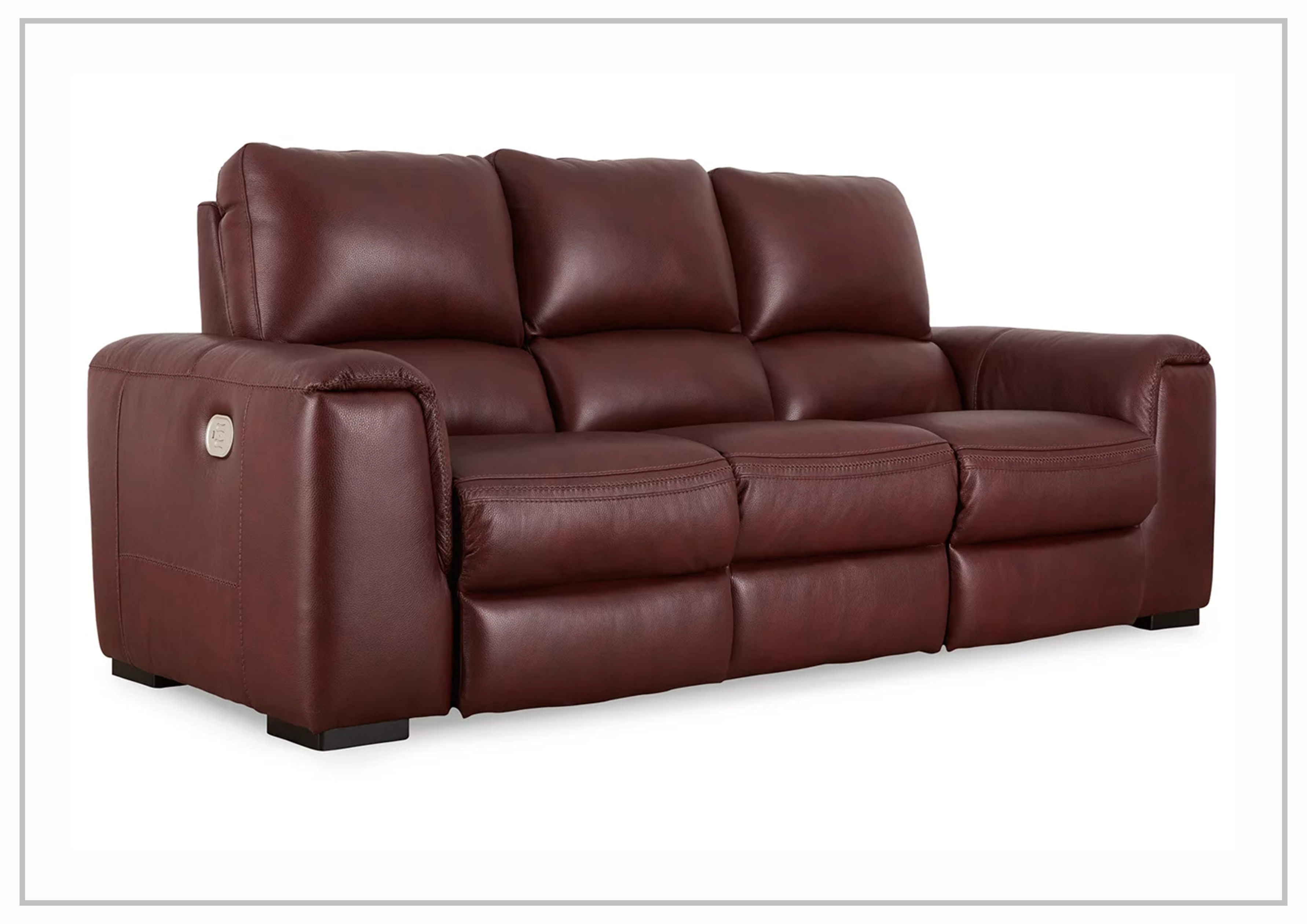 Gio Italia Adriano Premium Leather Dual Power Reclining Sofa - Modern Electric Recliner Couch for Living Room, Home Theater & Lounge Comfort