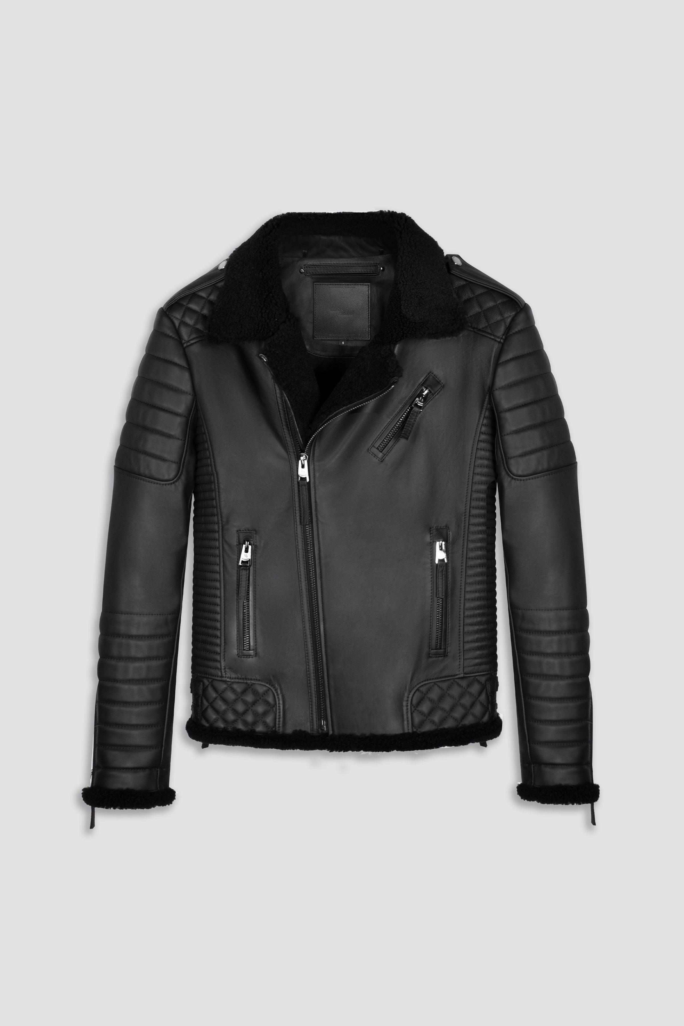 Kay Michaels 3.0 Genuine Shearling Leather Jacket for Men - Winter Warm Coat for Outdoor Activities & Casual Wear