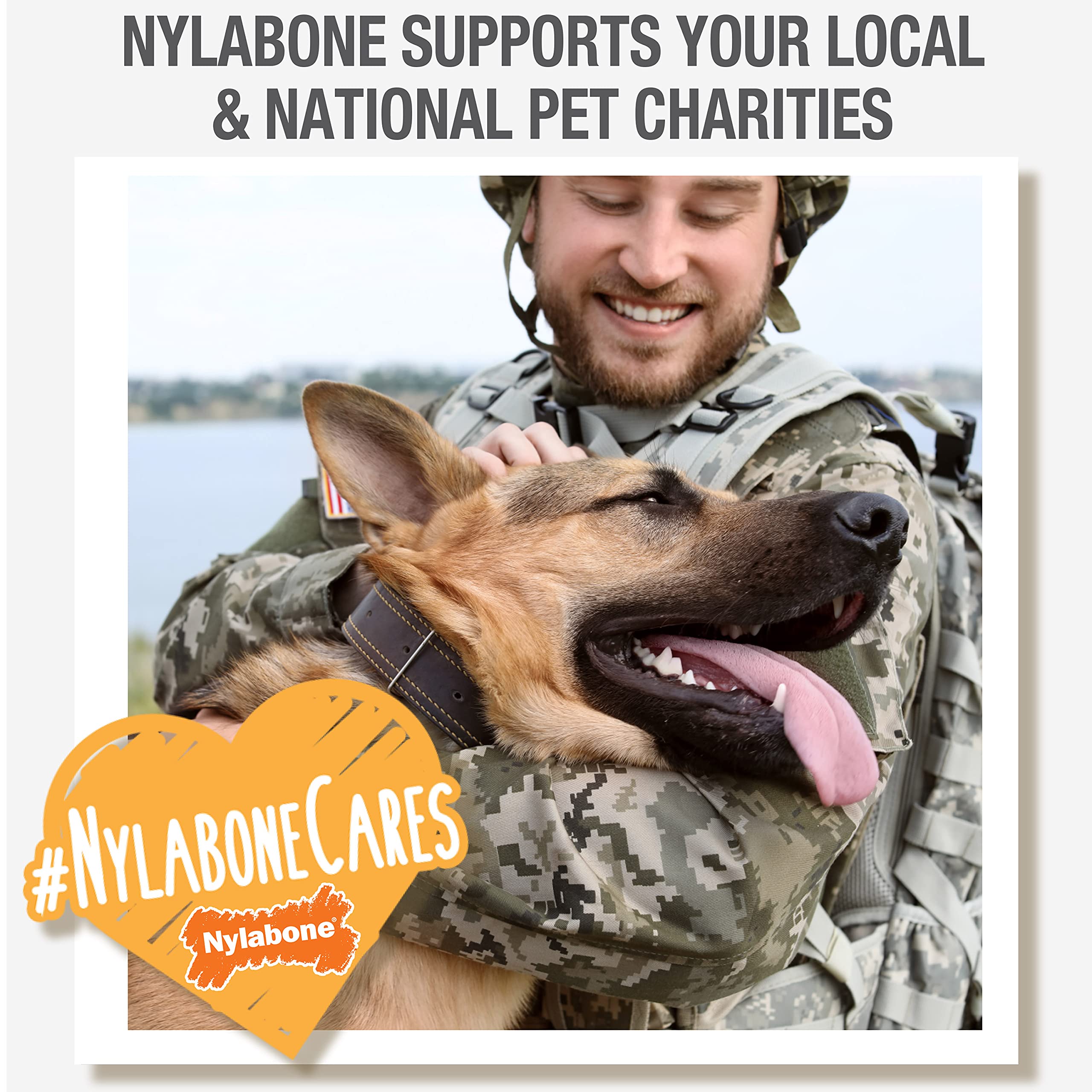Nylabone Power Chew Camo Dog Toy - Durable Chew Toys for Aggressive Chewers & Large Breed Dogs (50+ lbs) - Indestructible Chicken Flavor Dog Bone for Extra Large Dogs - Perfect for Playtime, Training & Dental Health