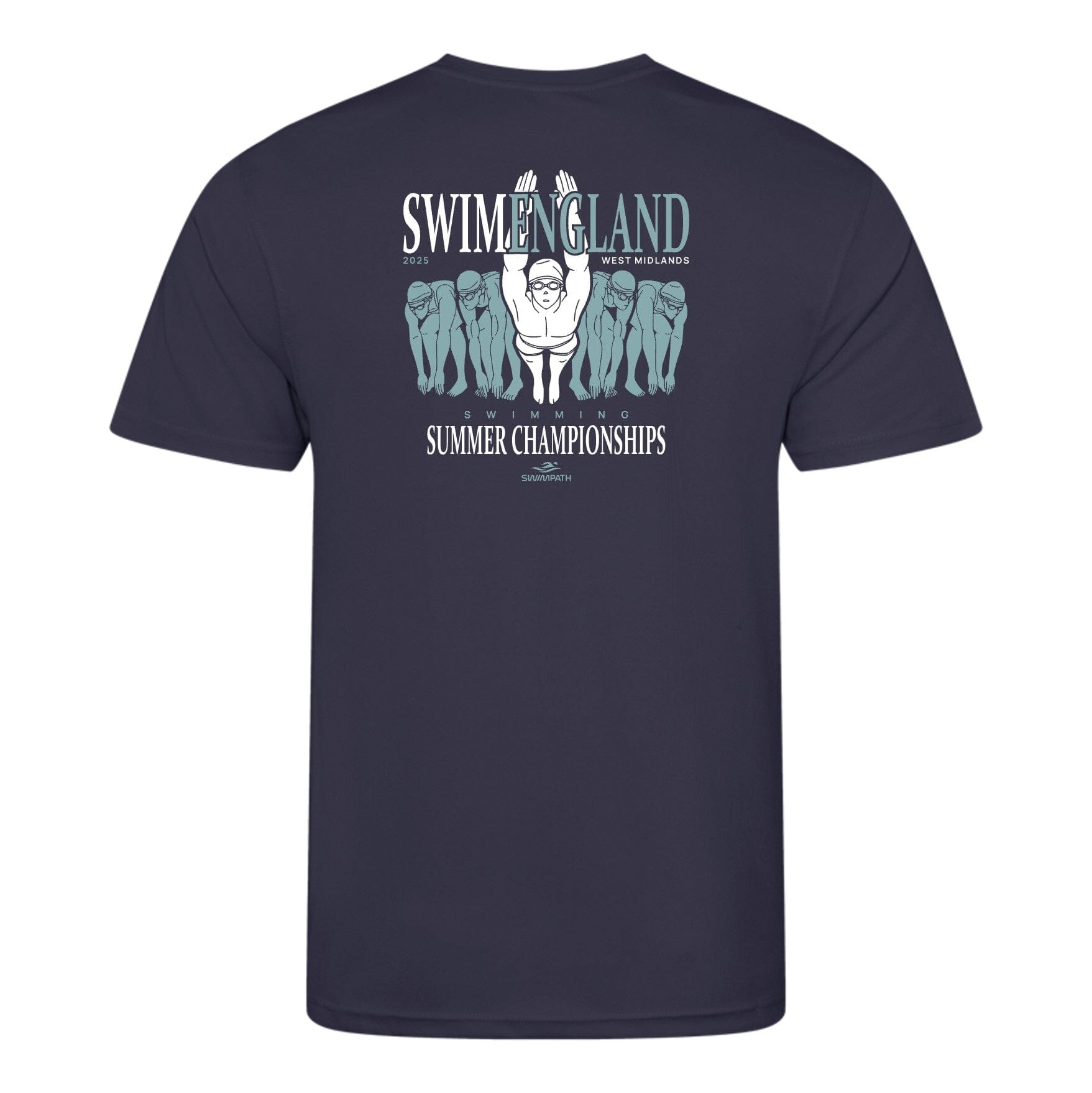 Swim England West Midlands Summer Championships 2025 T-Shirt - Oxford Navy | Competition & Training Swimwear for Athletes