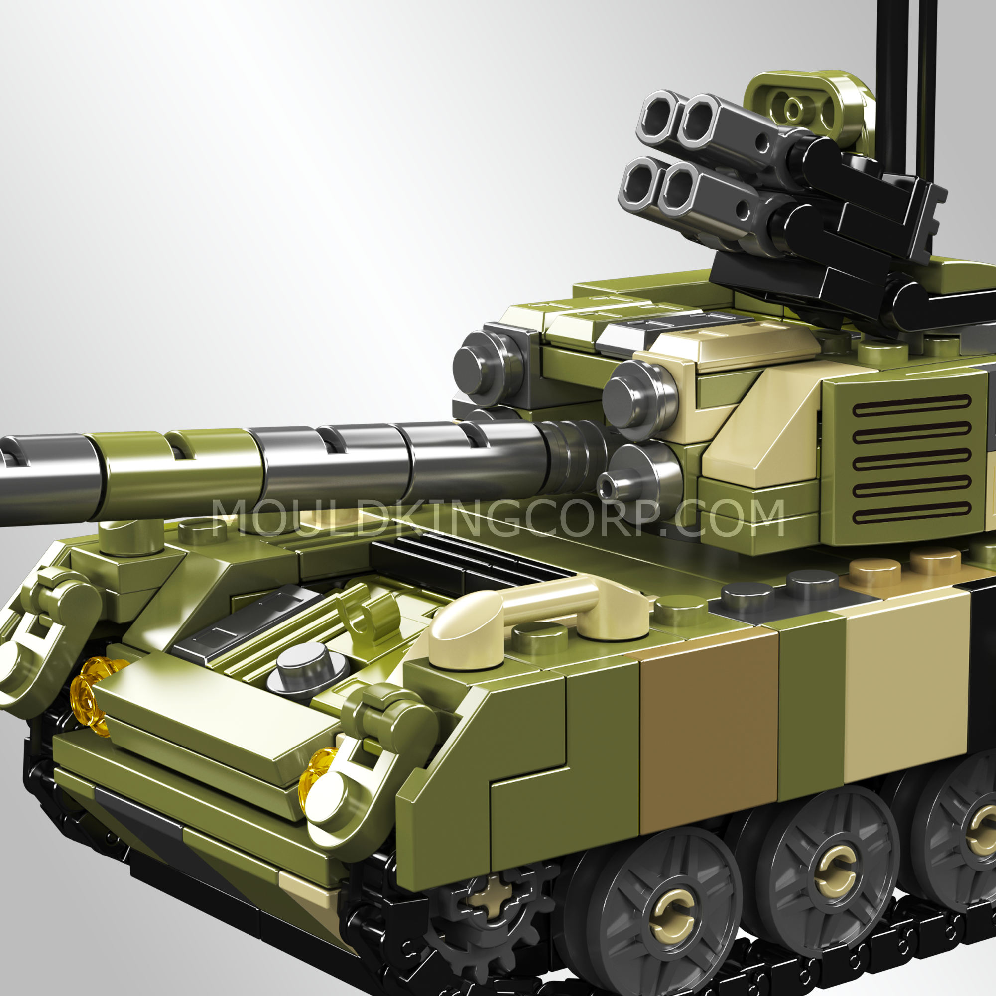 Mould King 24073 Military Tank & Rest Camp Building Blocks Set - 513 PCS for Adults & Kids | Creative DIY Model Kit for War Scenes, Army Display & Collectors
