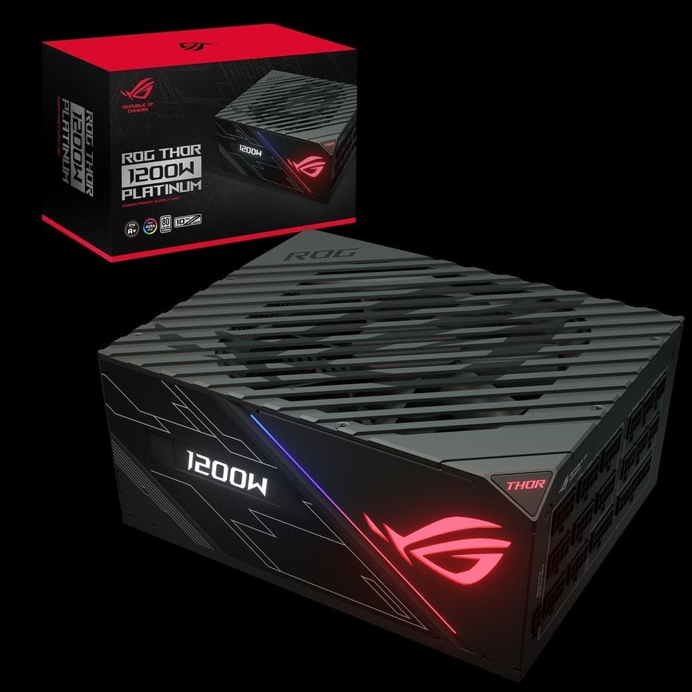 ASUS ROG THOR 1200W Platinum Power Supply - 80+ Platinum Certified, OLED Display, 10-Year Warranty - Perfect for Gaming PCs, High-End Workstations & Overclocking Rigs