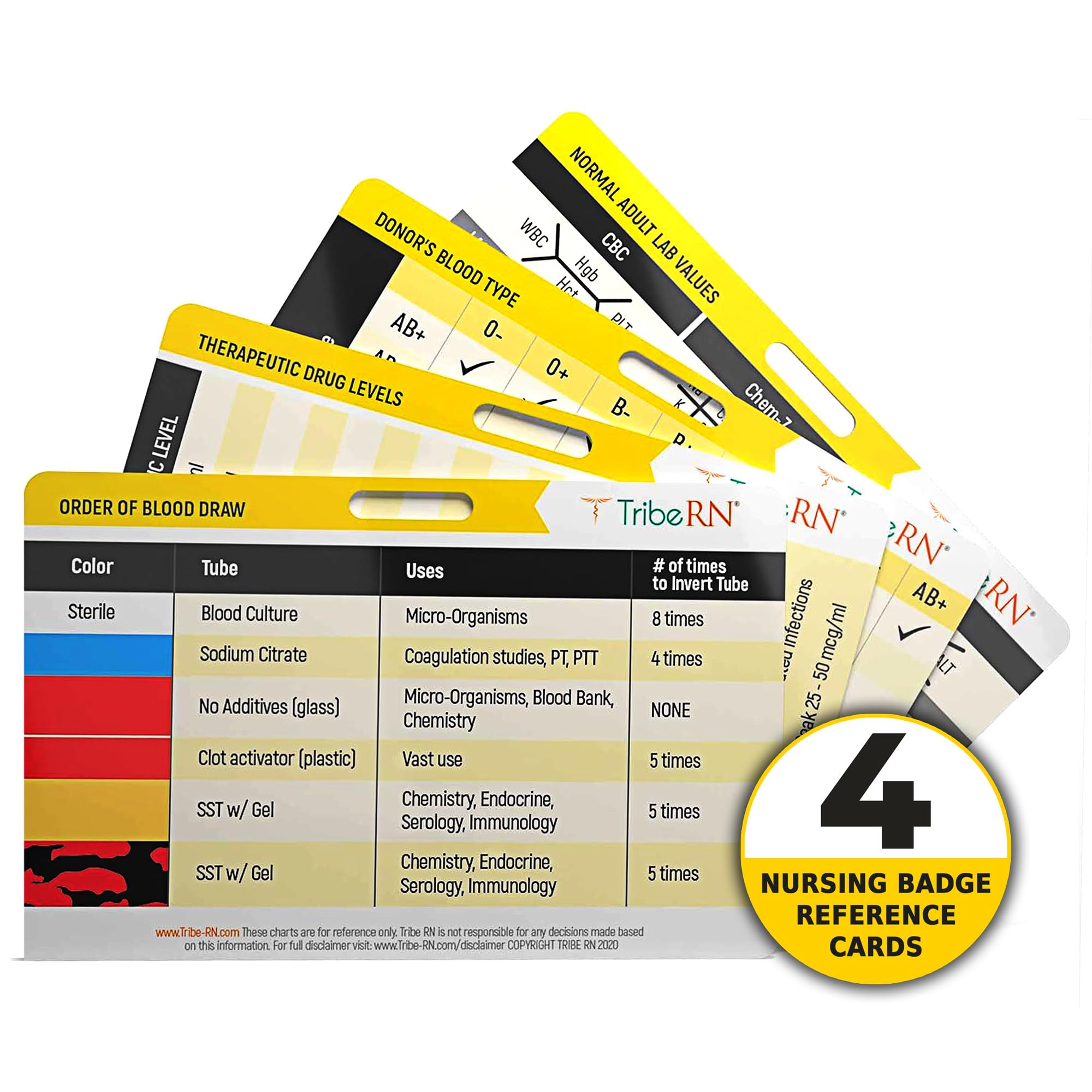 Badge Guru Medical Flash Cards - Essential Lab Values Reference Guide for Nurses, Doctors, EMTs & Medical Students | Perfect for Clinical Rotations, NCLEX Prep & Emergency Room Quick Reference
