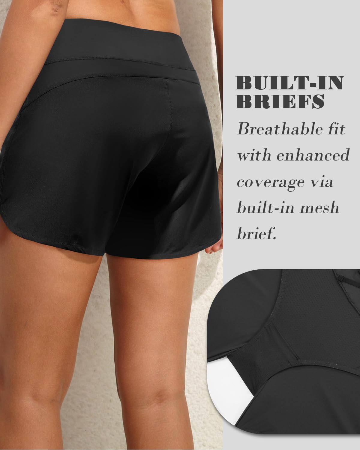 Holipick Women's 5 Inch Running Shorts with Mesh Liner - Quick Dry Lightweight Athletic Workout Shorts with Hidden Pocket - Perfect for Jogging, Gym, Yoga & Outdoor Activities