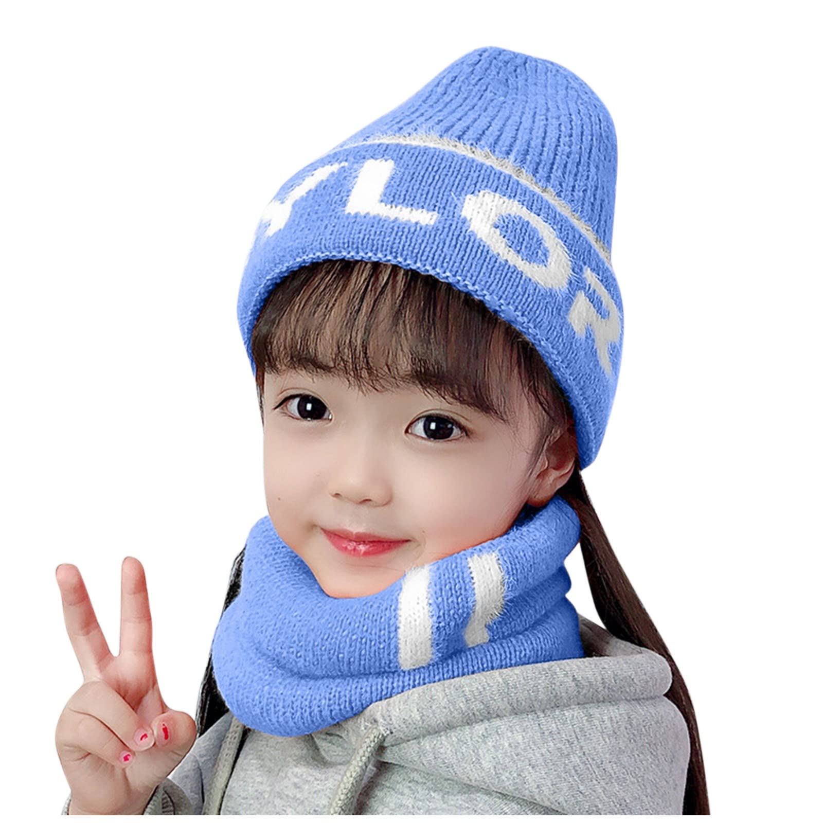 Warm Winter Knit Hooded Hat with Ear Flaps & Scarf - Cozy Fleece Lined for Kids - Perfect for Snow Play, Skiing & Outdoor Adventures