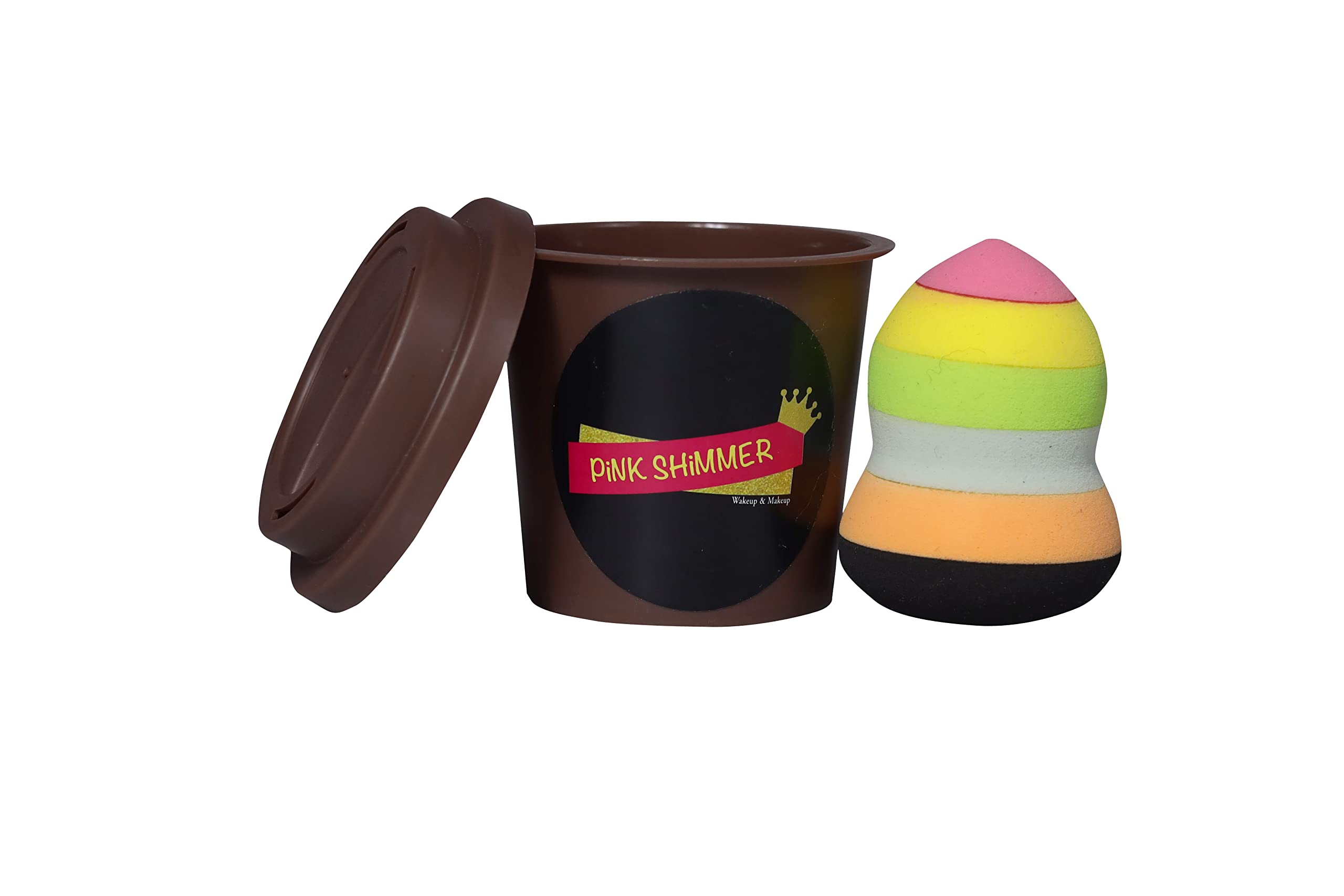 Pink Shimmer Professional Beauty Blender Sponge - Soft Makeup Blender with Storage Case for Flawless Foundation & Concealer Application | Perfect for Travel & Everyday Makeup Routine