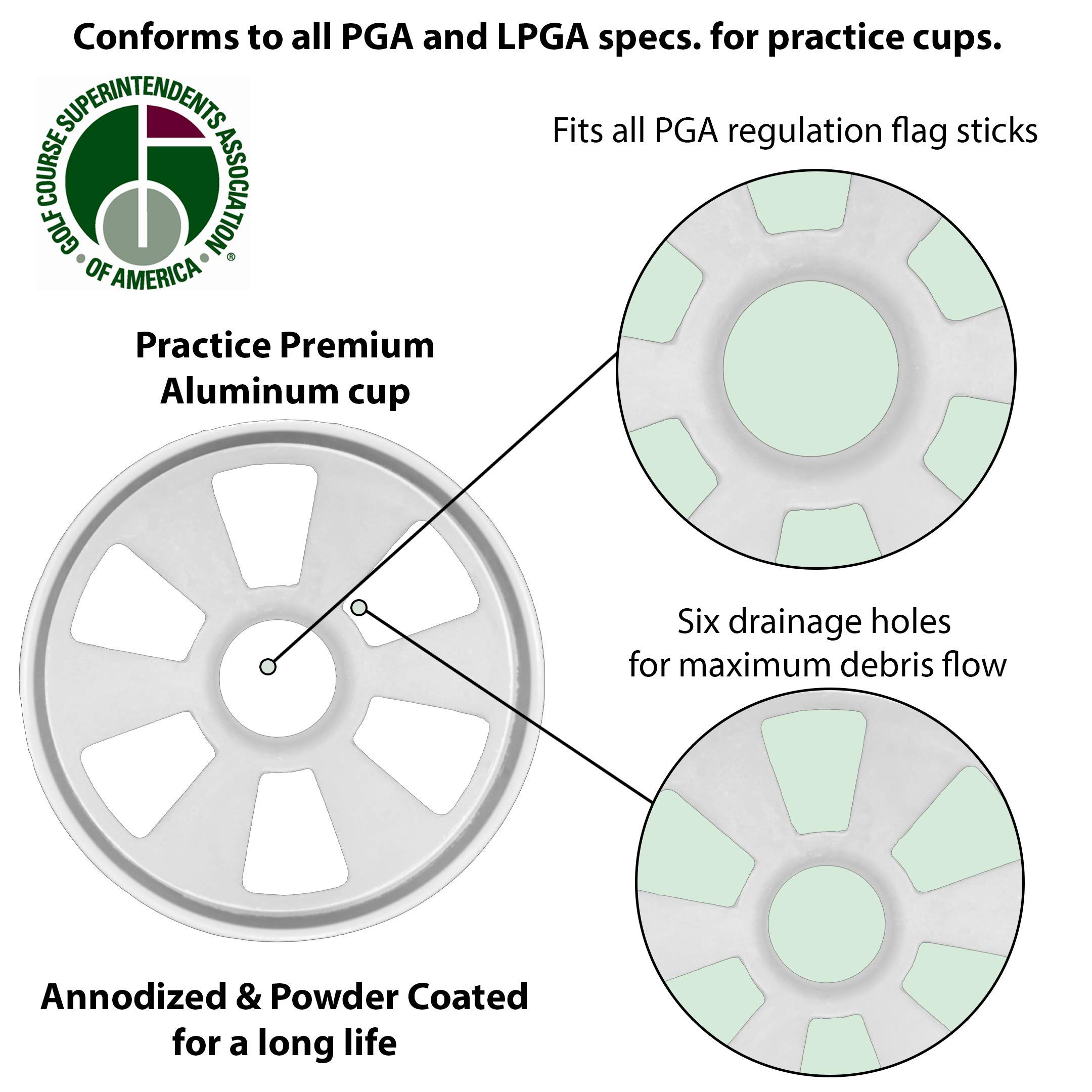 Premium Golf Flag & Cup Practice Set - 3 Mini Putting Green Flags, Poles & Cups for Backyard & Indoor Training | Perfect for Home, Office & Outdoor Golf Practice