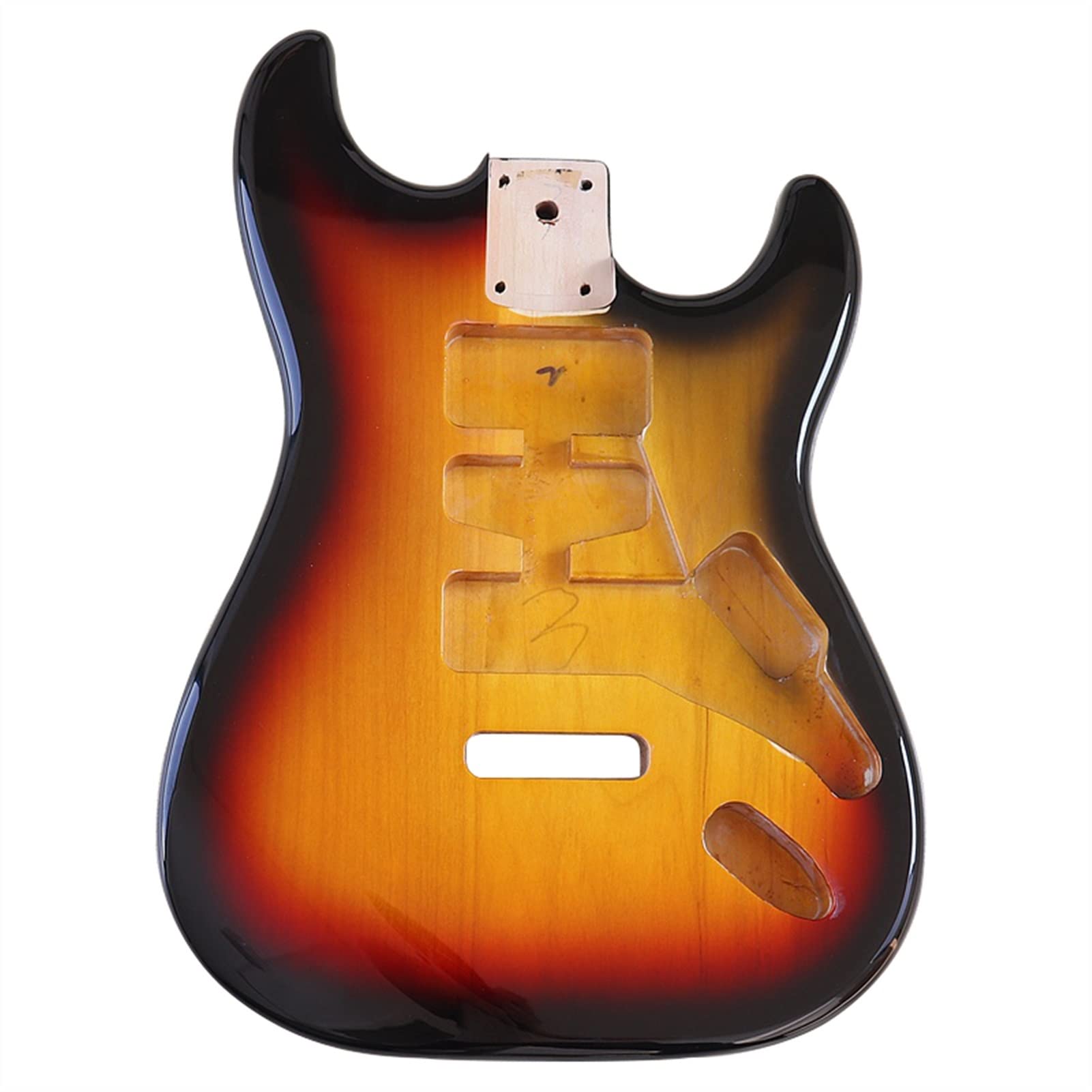 Premium Poplar Wood Electric Guitar Body for ST Style DIY Builders - Sunburst Finish | Perfect for Custom Guitar Kits, Replacement Parts & Luthier Projects
