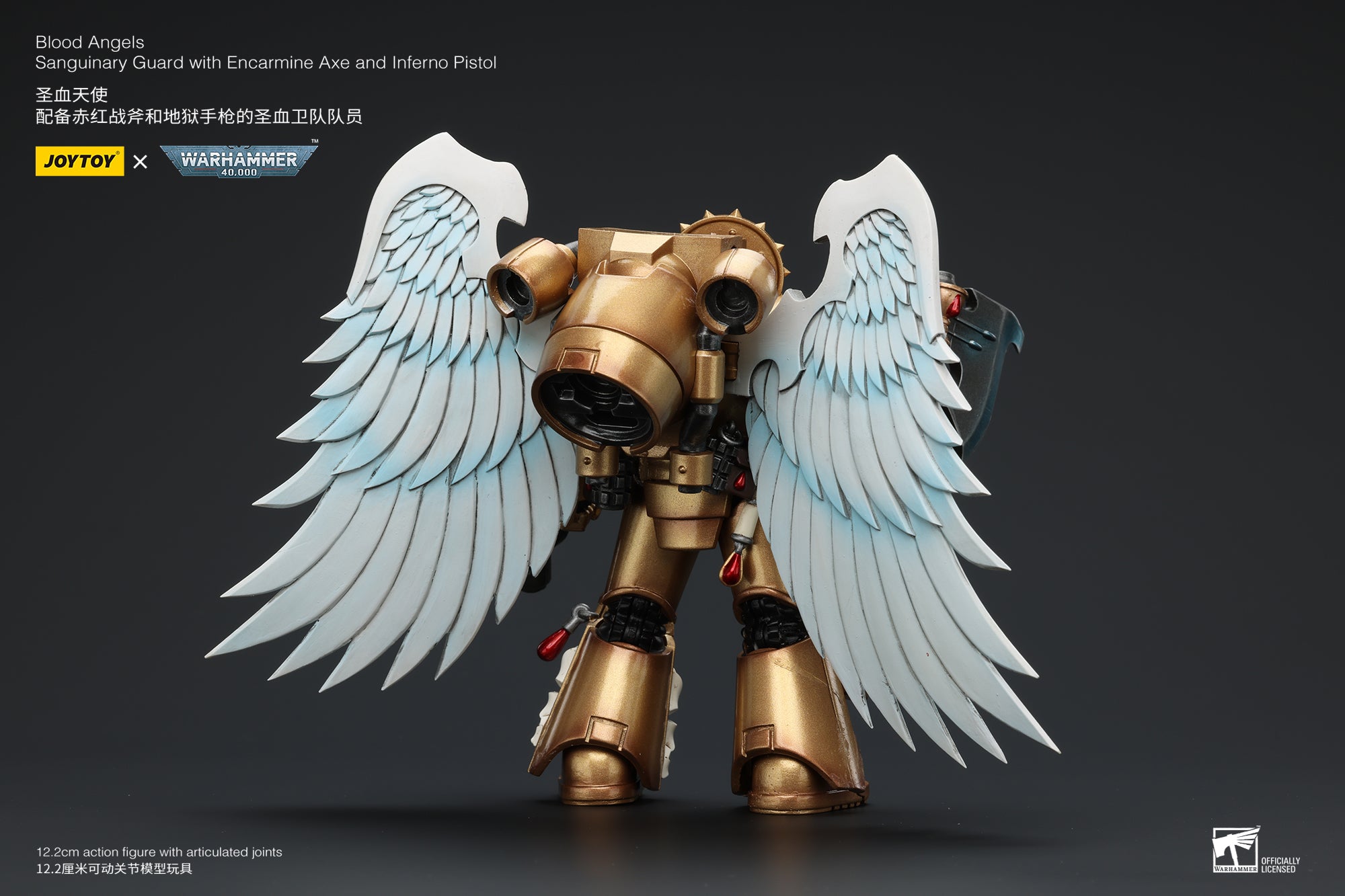 1/18 JOYTOY Warhammer 40K Blood Angels Sanguinary Guard Action Figure - Collectible Miniature for Tabletop Gaming & Display