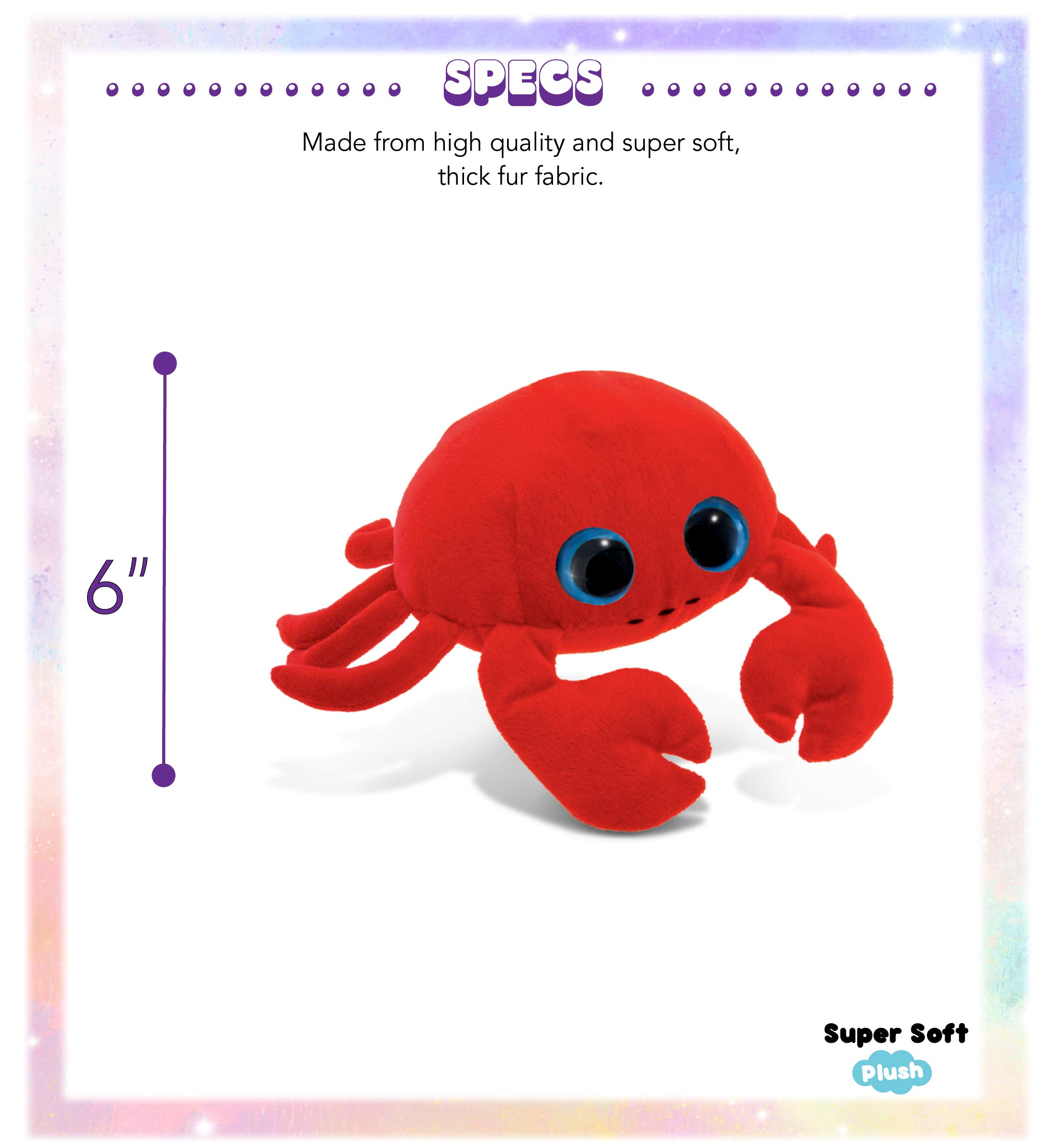 6-inch Big Eye Red Crab Plush Toy - Soft & Cute Stuffed Animal for Kids, Gift, and Home Decor | Perfect for Birthday Gifts, Nursery Decor, and Cuddling