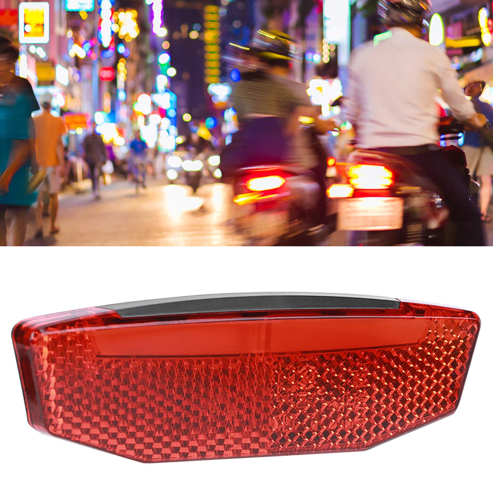 LED Tail Light for Bikes - 2 Pin Red Warning Light with Connector | Durable Riding Equipment for Night Cycling & Safety