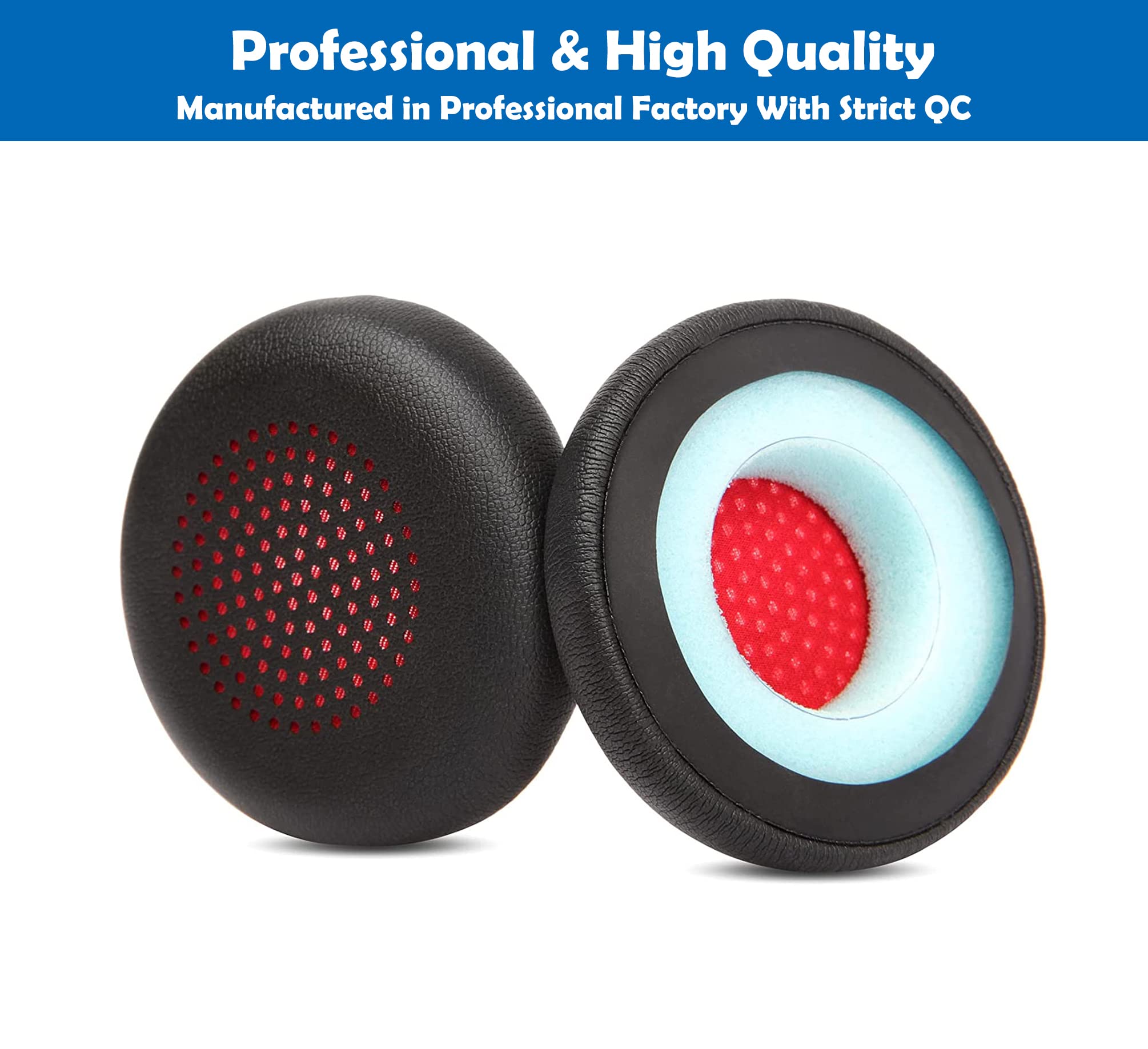 Professional Replacement Earpads Cushion for Plantronics Voyager Focus UC & Focus 2 UC Headphones - Compatible with B825, BLKWR 5210 5220 7225 - Noise Isolating Memory Foam Ear Pads (Black) - Perfect for Office Calls, Gaming & Remote Work