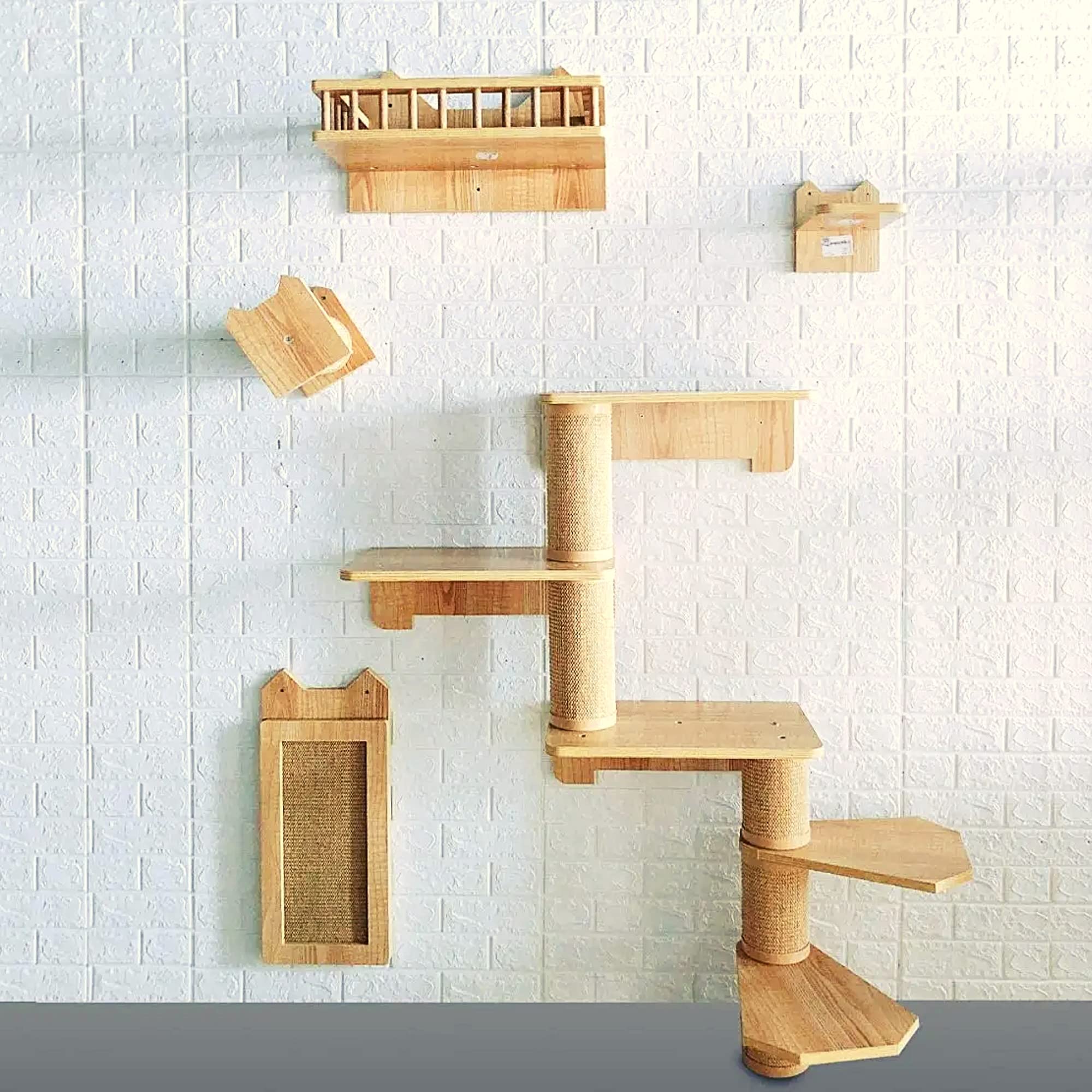 Midlee Large Cat Wall Climber Furniture - Durable Cat Climbing Shelves for Indoor Cats - Perfect for Play, Exercise & Relaxation in Small Spaces