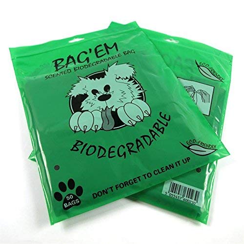 Bag'Em Biodegradable Dog Poop Bags - 250 Count Eco-Friendly Dog Waste Bags for Cleanup | Leakproof & Scented Pet Waste Disposal | Perfect for Park Walks, Backyard Cleanup & Travel