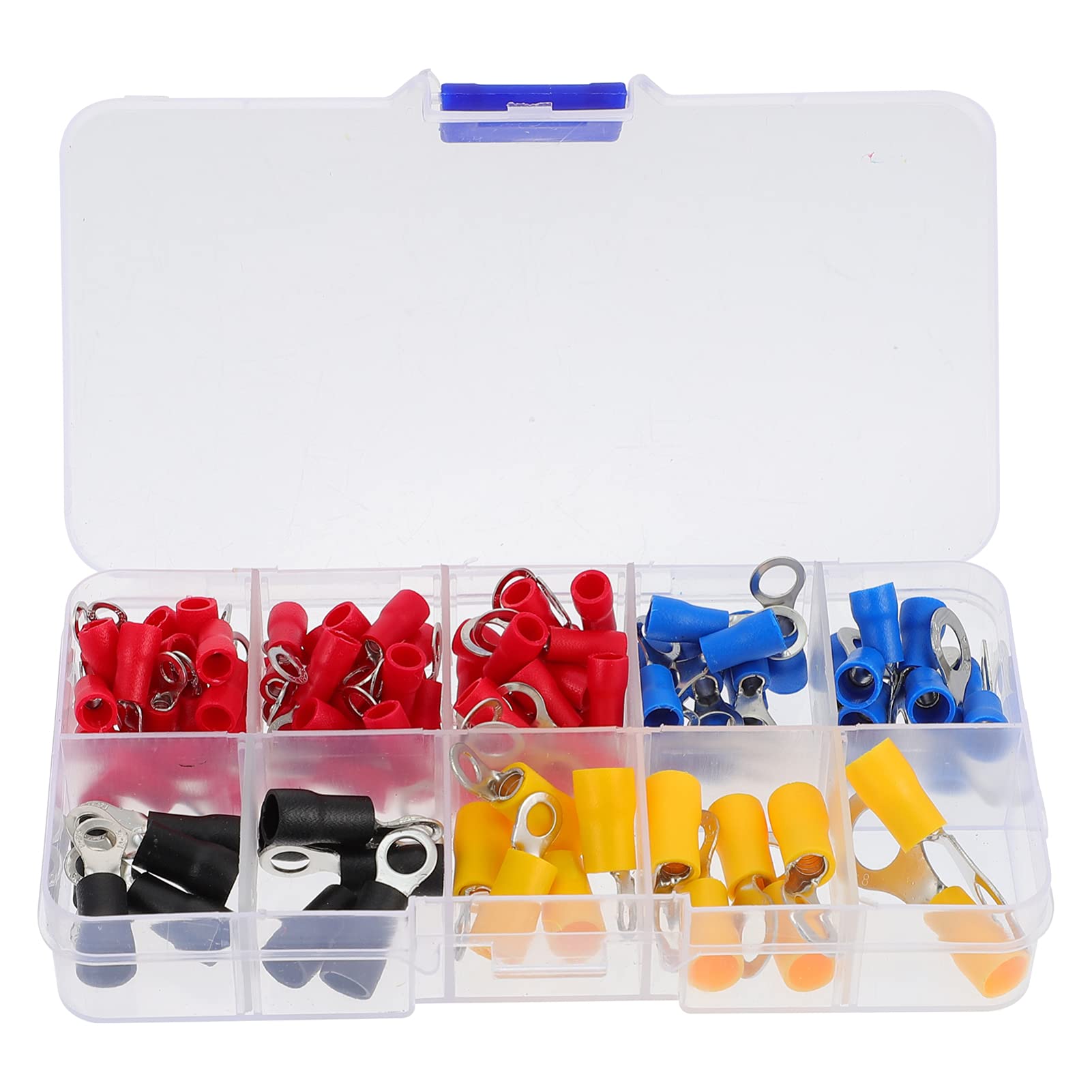 UKCOCO 102Pcs Heat Shrink Wire Connectors Kit - Waterproof Electrical Wire Terminals with Insulated Marine & Automotive Crimp Connectors, Ring Fork Hook Spade Splices for Secure Wiring - Perfect for DIY, Marine, Automotive & Home Electrical Projects