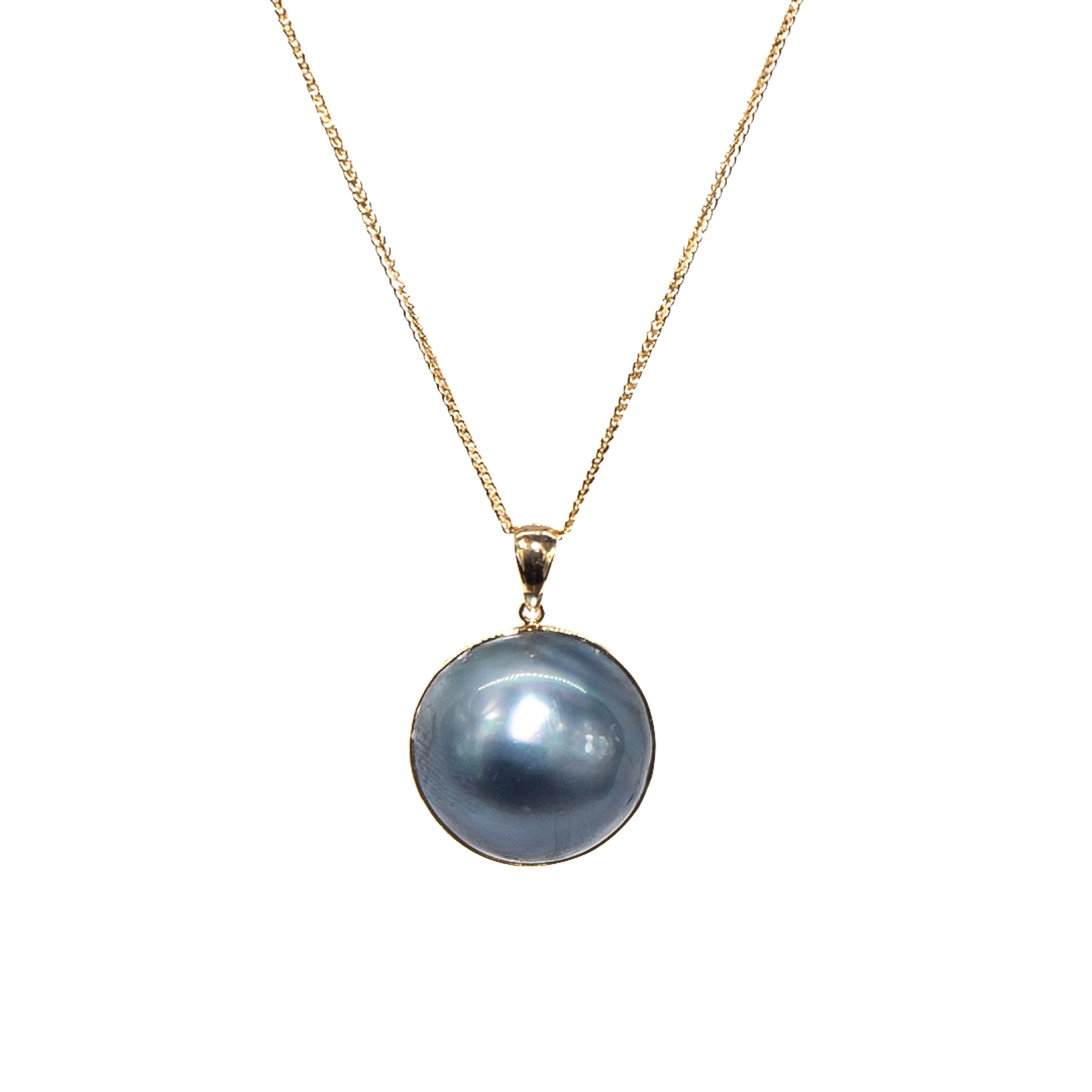 18K Gold Mabe Pearl Necklace - Elegant Pearl Jewelry for Women, Perfect for Weddings, Parties & Special Occasions