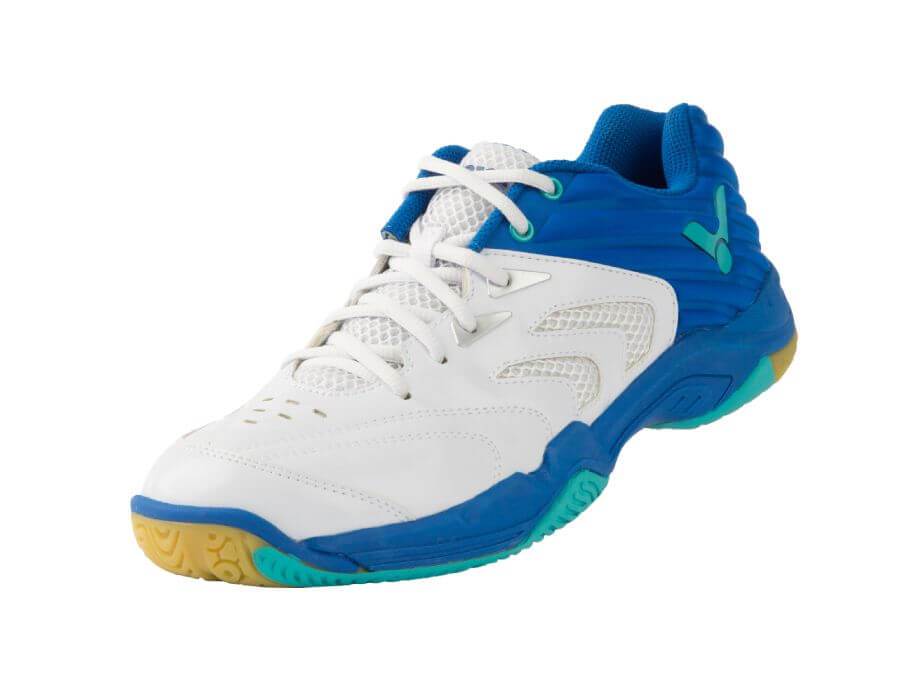 Victor A630 AF Unisex Badminton Shoes - Lightweight Comfort & Superior Grip for Indoor Court Sports (White & Sodalite Blue) - Perfect for Badminton, Squash & Indoor Tennis