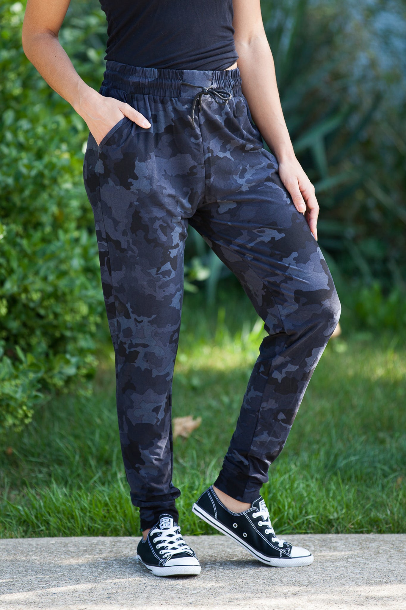 Midnight Camo Joggers for Men - Comfortable Camouflage Print Sweatpants for Running, Gym & Lounge Wear