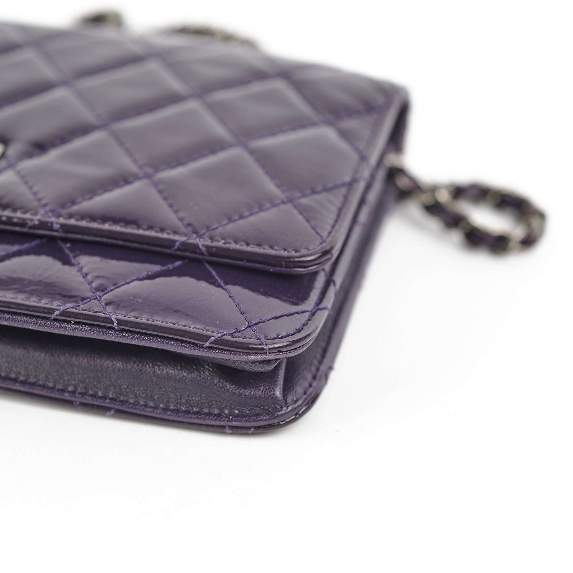 Chanel Reissue Patent Leather Wallet On Chain WOC in Purple - Luxury Crossbody Bag for Women, Perfect for Evening Events & Date Nights