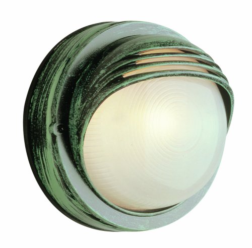 Trans Globe Lighting TG4122 WH 8-Inch Bulkhead Outdoor Post Light - Weatherproof, Durable, White Finish - Perfect for Porch, Garden, Patio, and Driveway Lighting