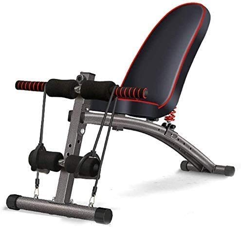Adjustable Foldable Sit Up Bench - Multifunctional Weight Bench for Incline, Decline & Flat Workouts - Home Gym Equipment for Core Training & Strength Exercises - Perfect for Small Spaces & Full-Body Workouts (Black)