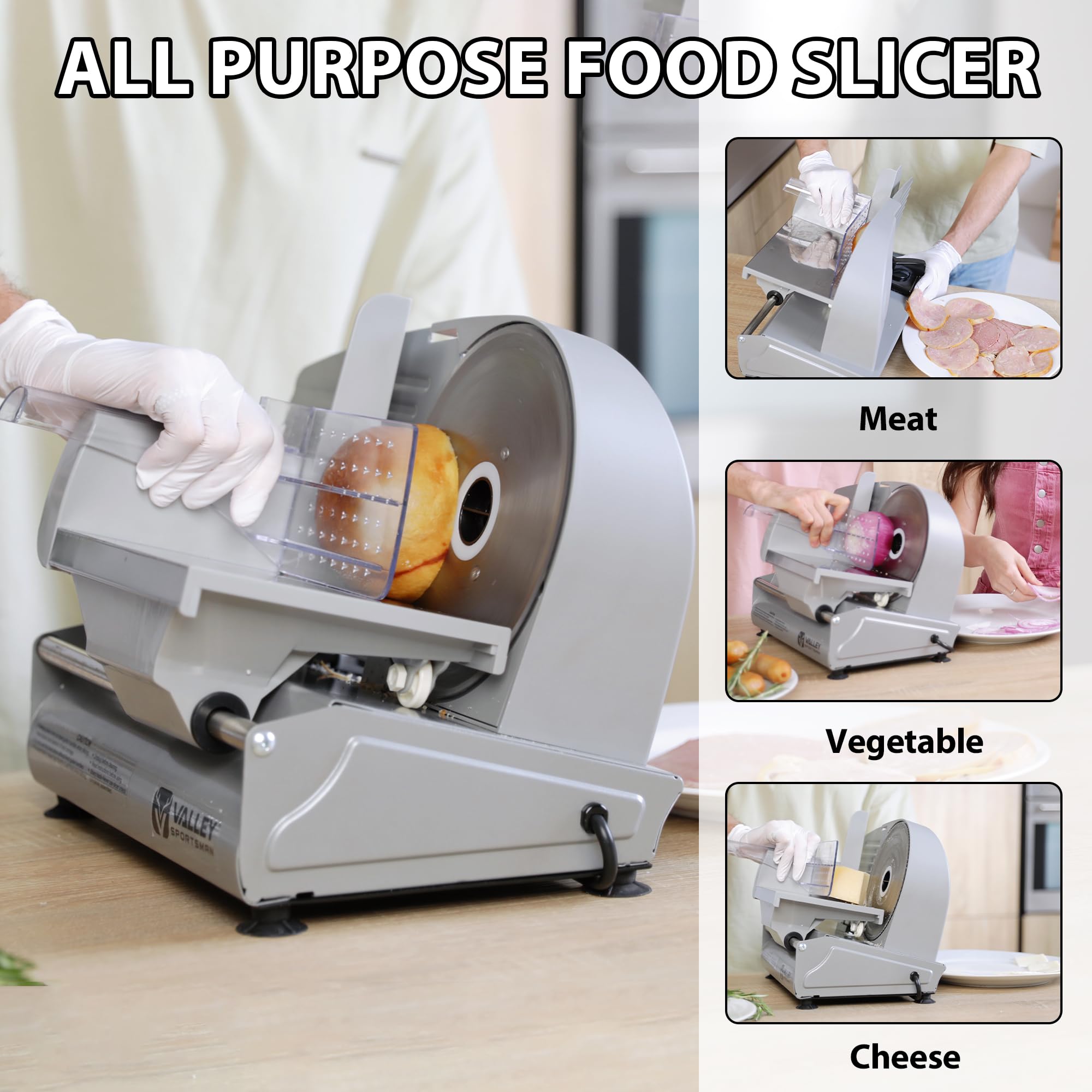 Electric Meat Slicer for Home - 7.5