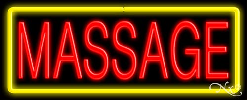 Massage Glass Neon Sign #10167 - Handcrafted in USA | Perfect for Spa, Salon & Home Decor Lighting