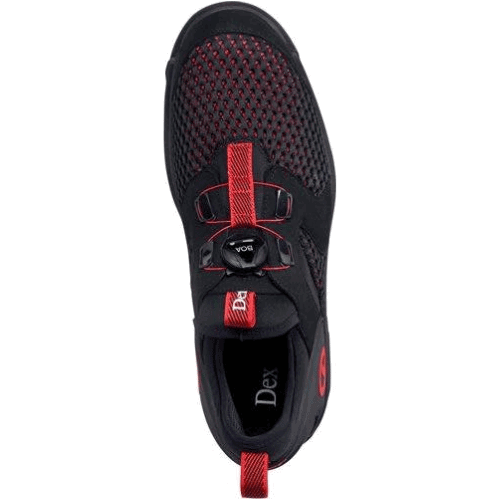 Dexter Men's DexLite Pro BOA Bowling Shoes - Black/Red - Right Hand - Perfect for Competitive & League Bowling